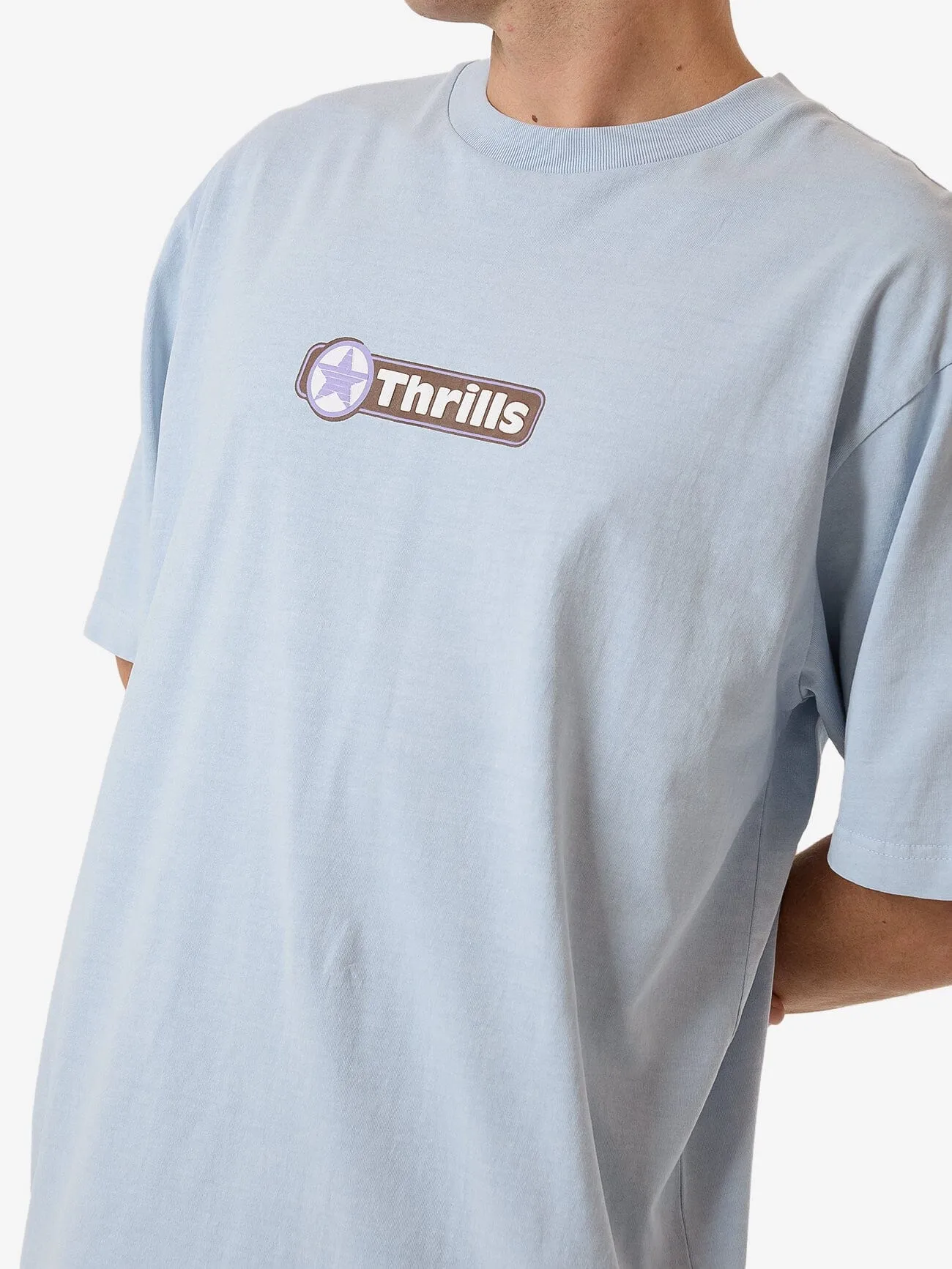 Gazed Oversize Fit Tee - Baby Blue