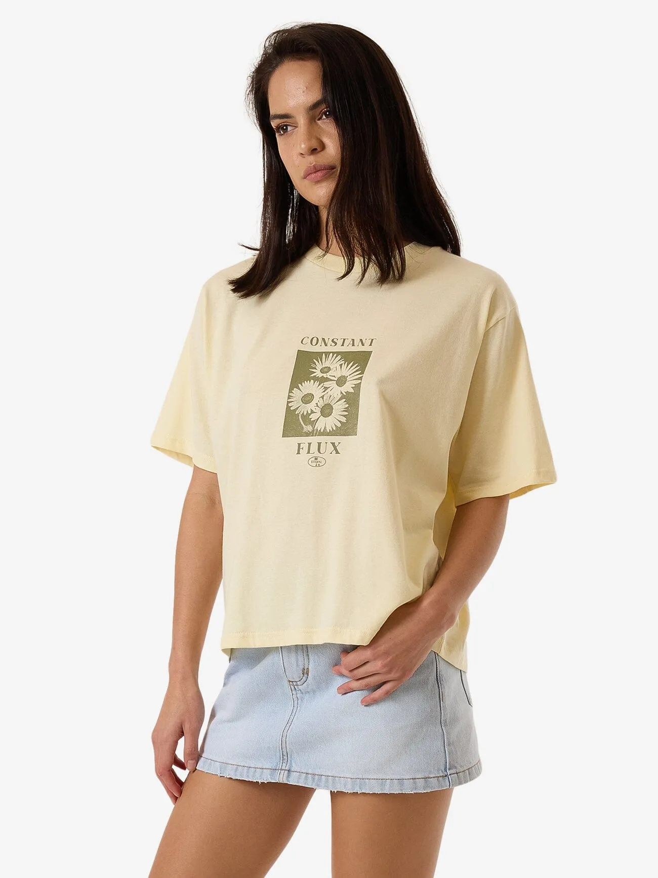 Halftone Daze Square Tee - Butter