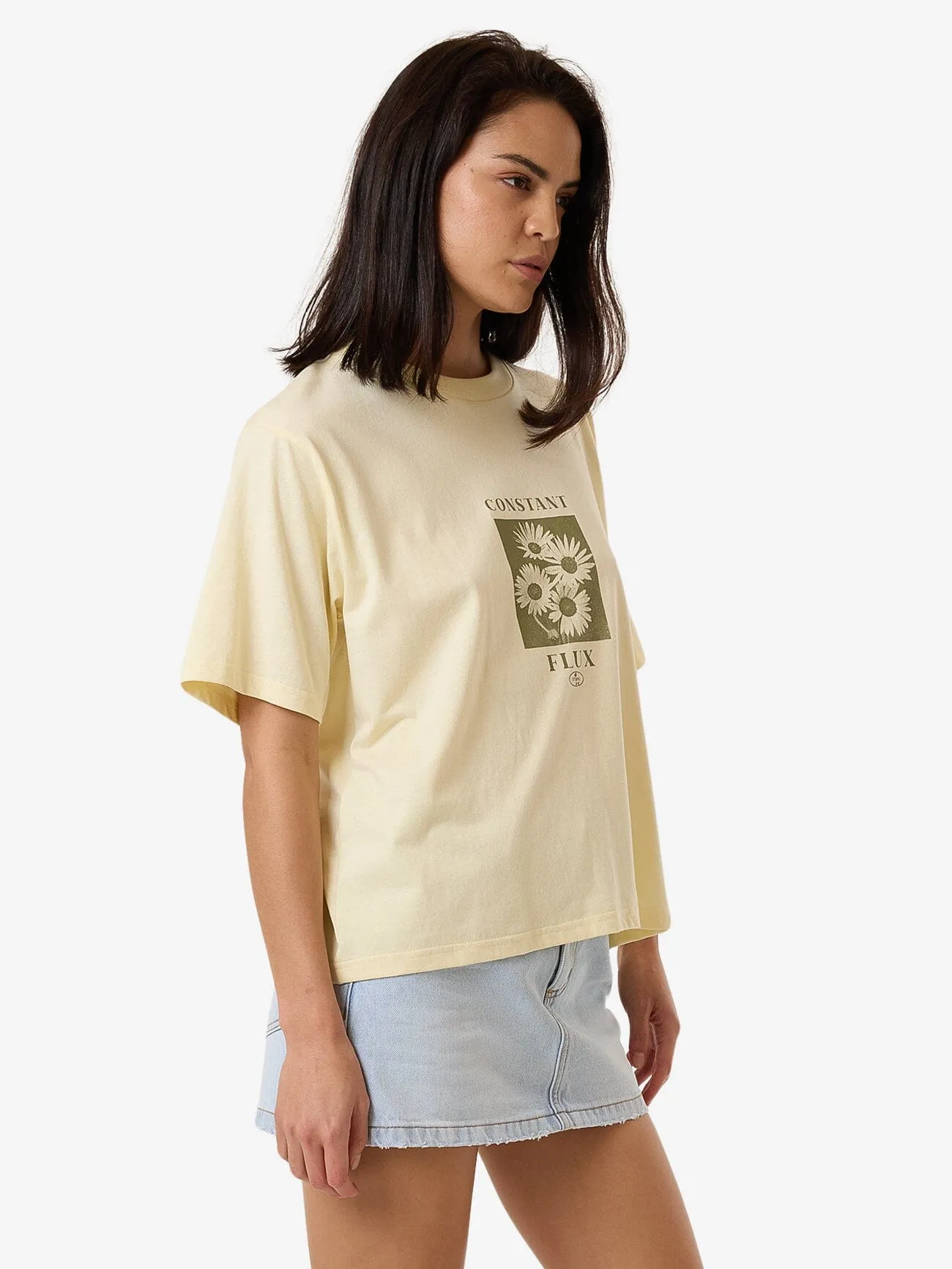 Halftone Daze Square Tee - Butter