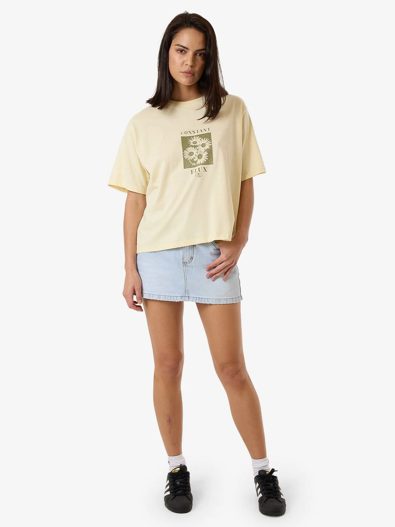 Halftone Daze Square Tee - Butter
