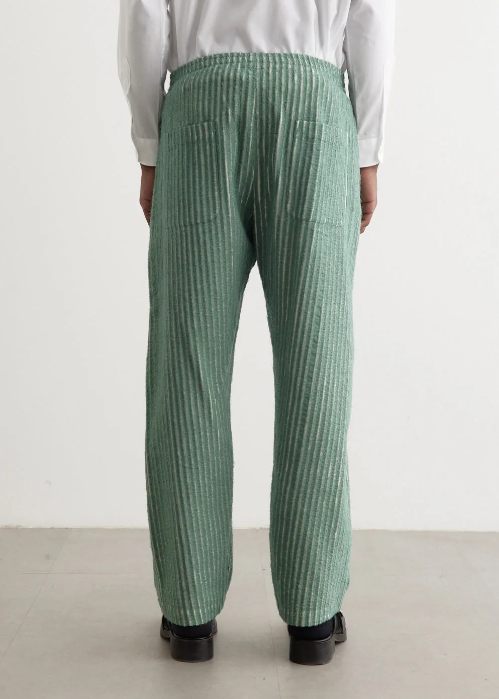 Hand-Frayed Stripe Trousers