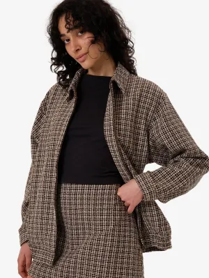 Hazed Harrington Jacket - Coffee