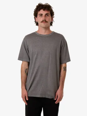 Hemp Thrills Embro Contrast Stitch Merch Fit Tee - Grey Ash