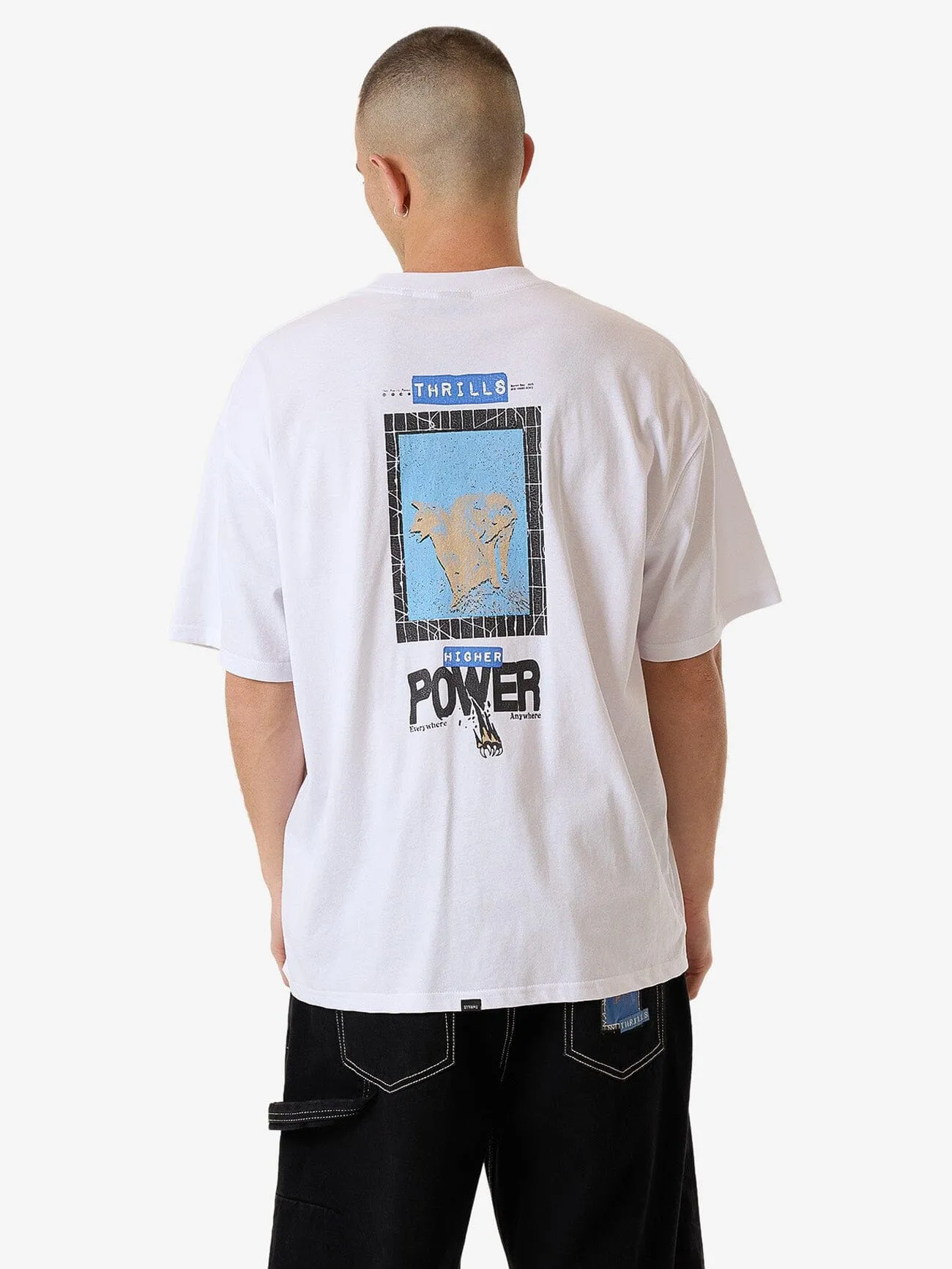 High Power Box Fit Oversize Tee - White