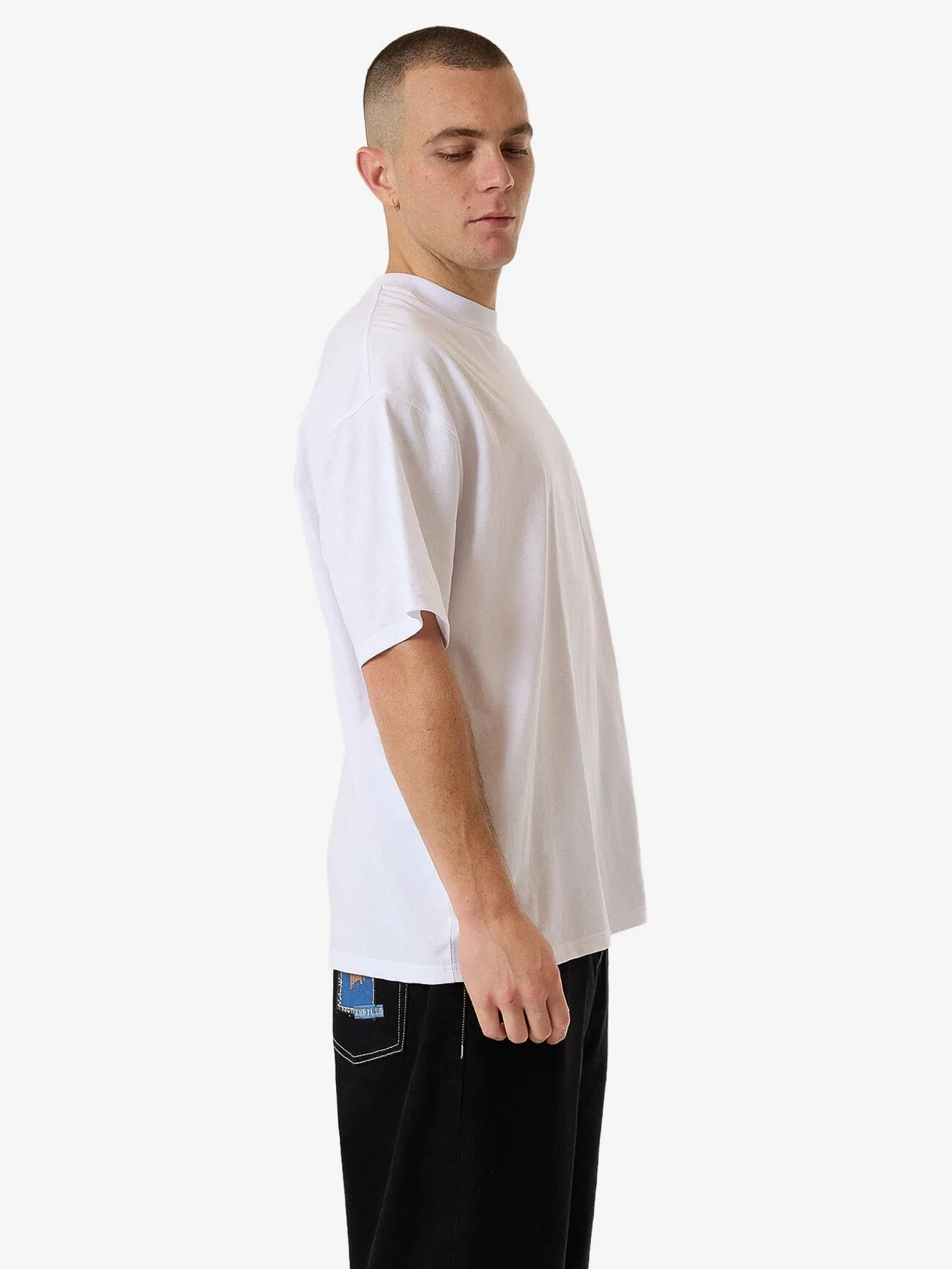 High Power Box Fit Oversize Tee - White
