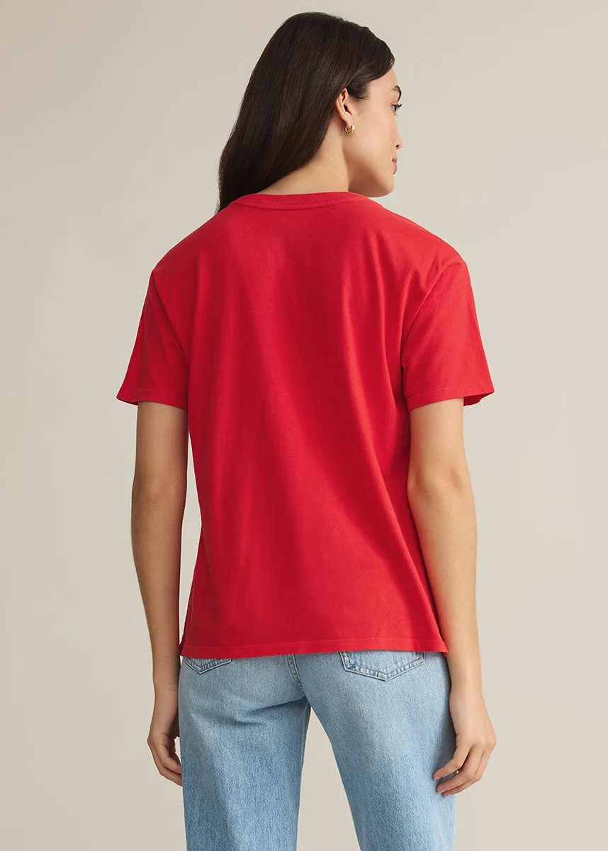 In Love Boyfriend Tee - Cherry