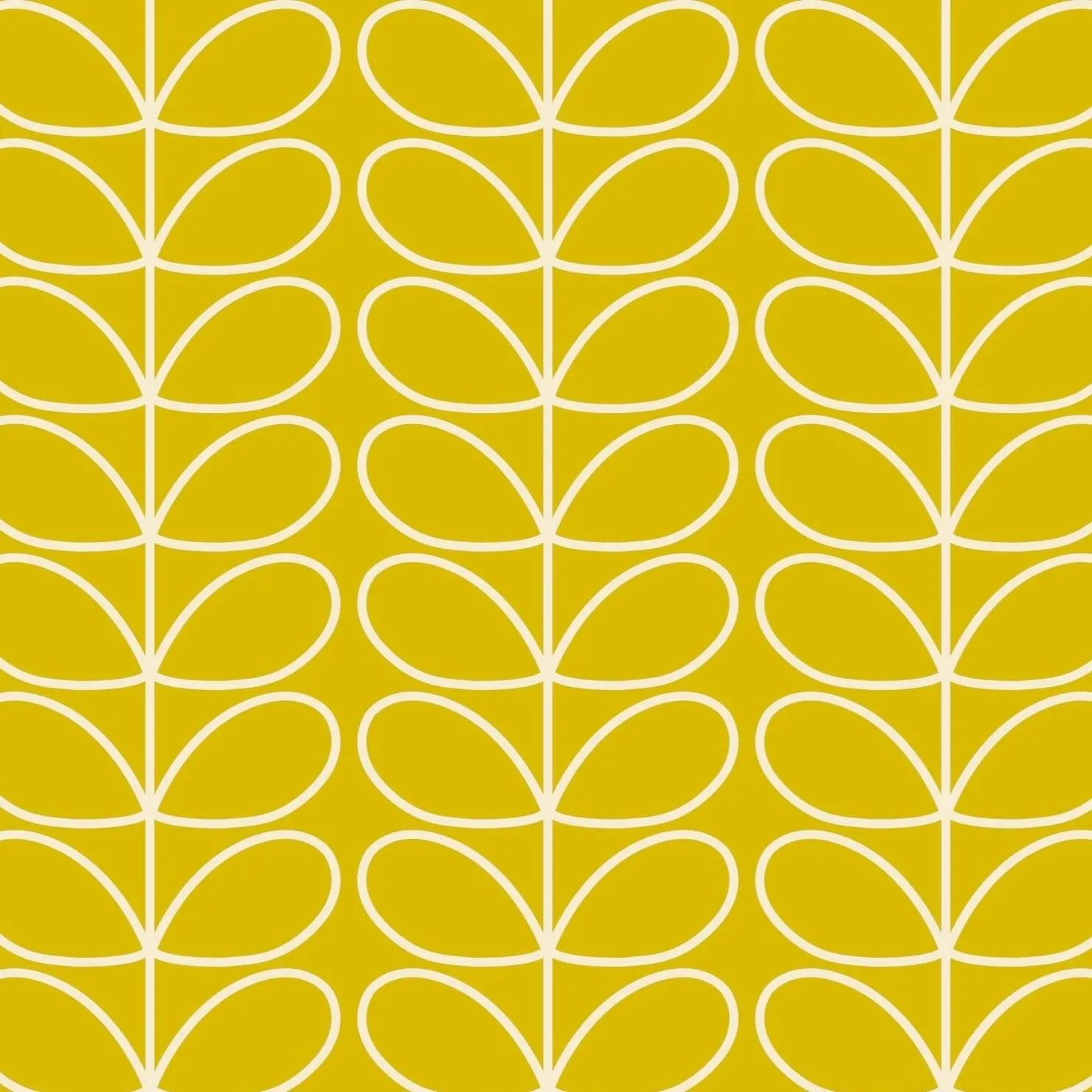 Linear Stem Sunflower Wallpaper - Sample
