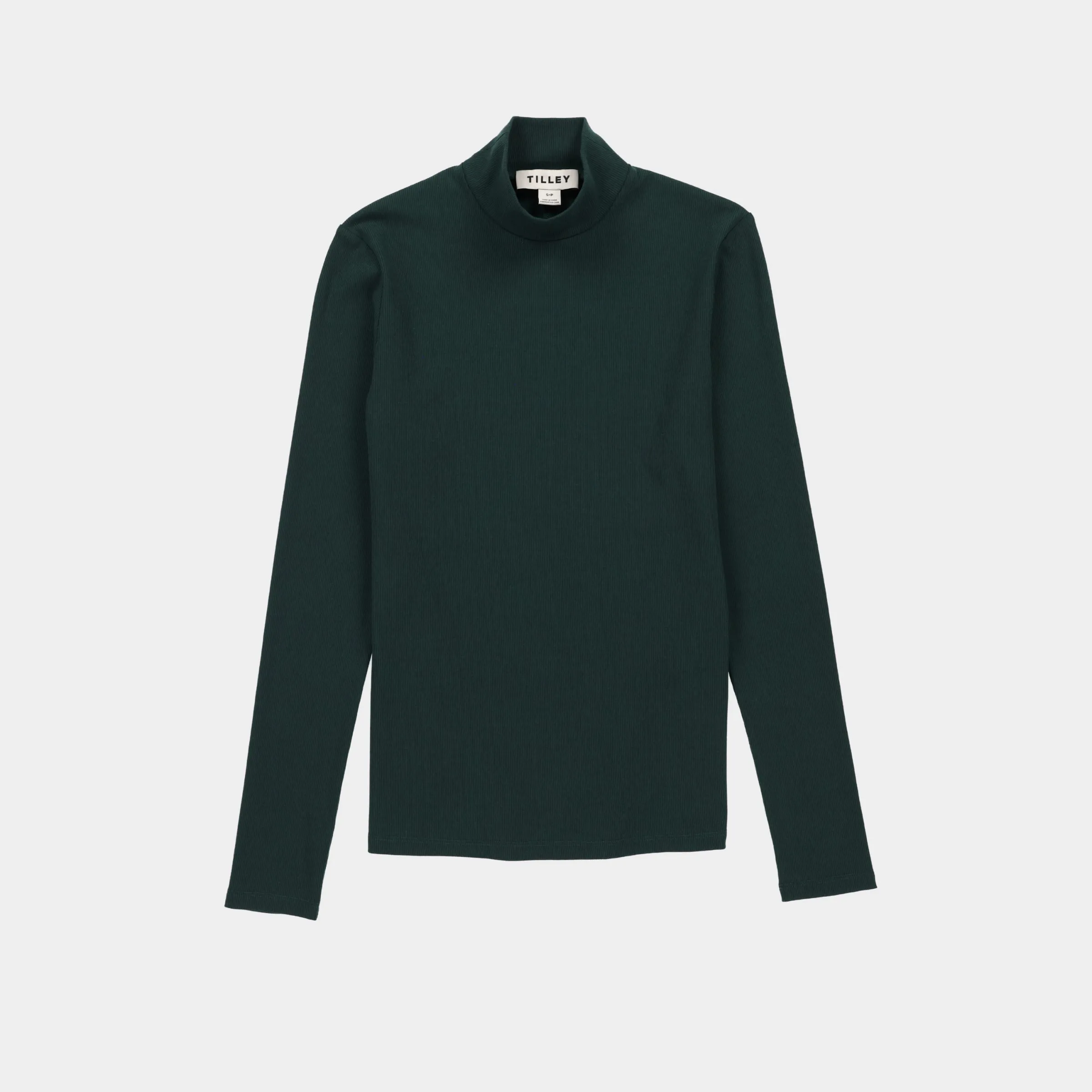 Long Sleeve Mockneck Tencel Rib