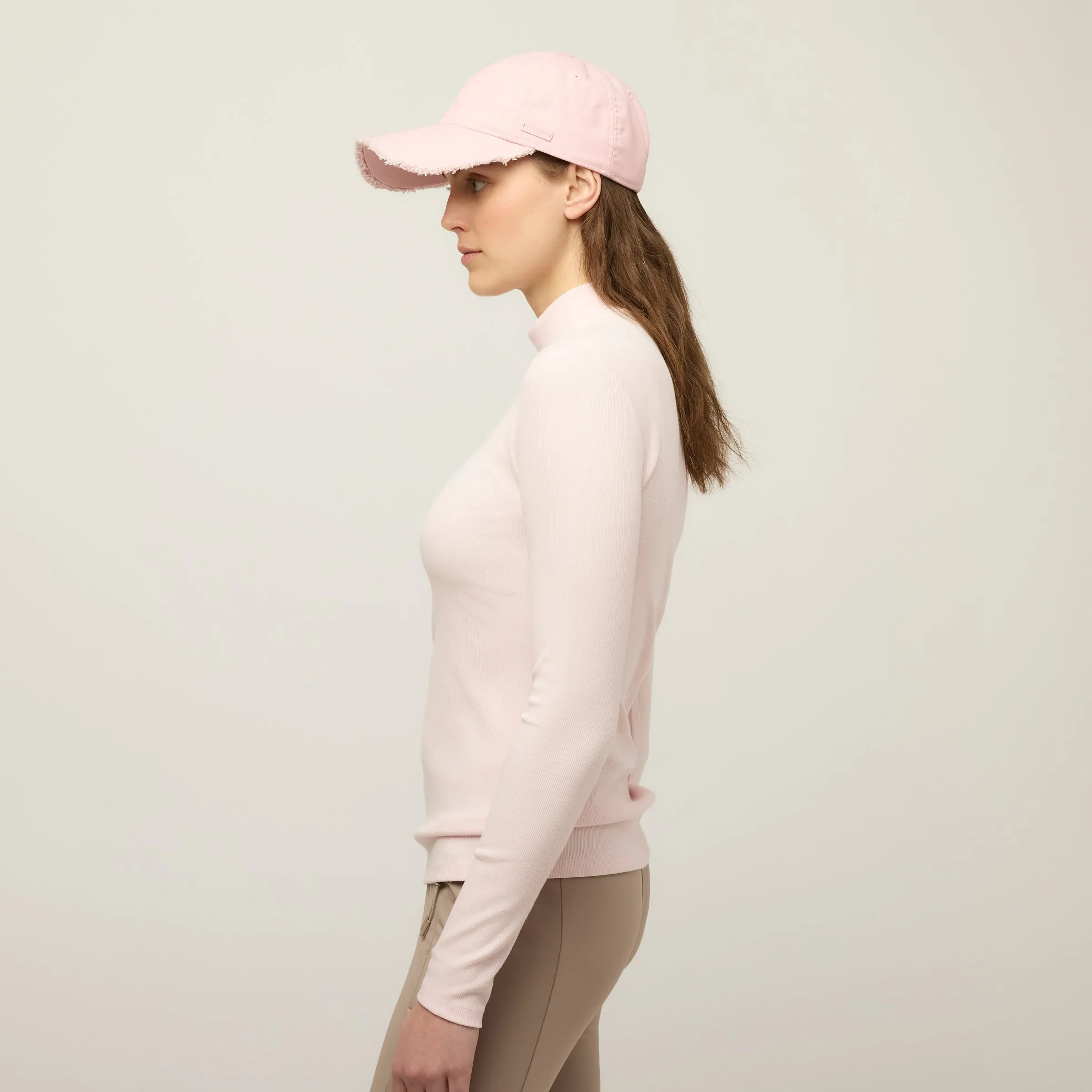Long Sleeve Mockneck Tencel Rib