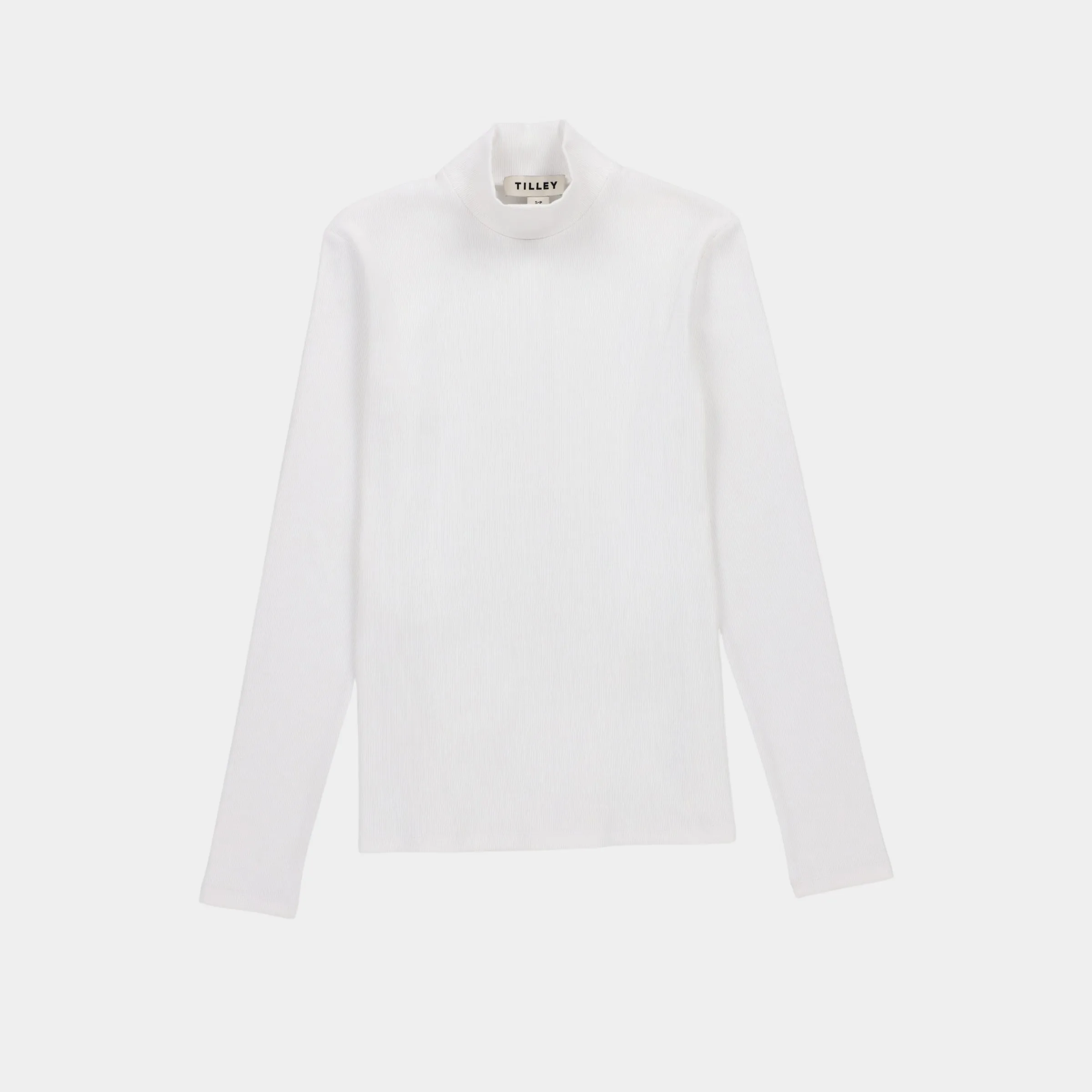 Long Sleeve Mockneck Tencel Rib