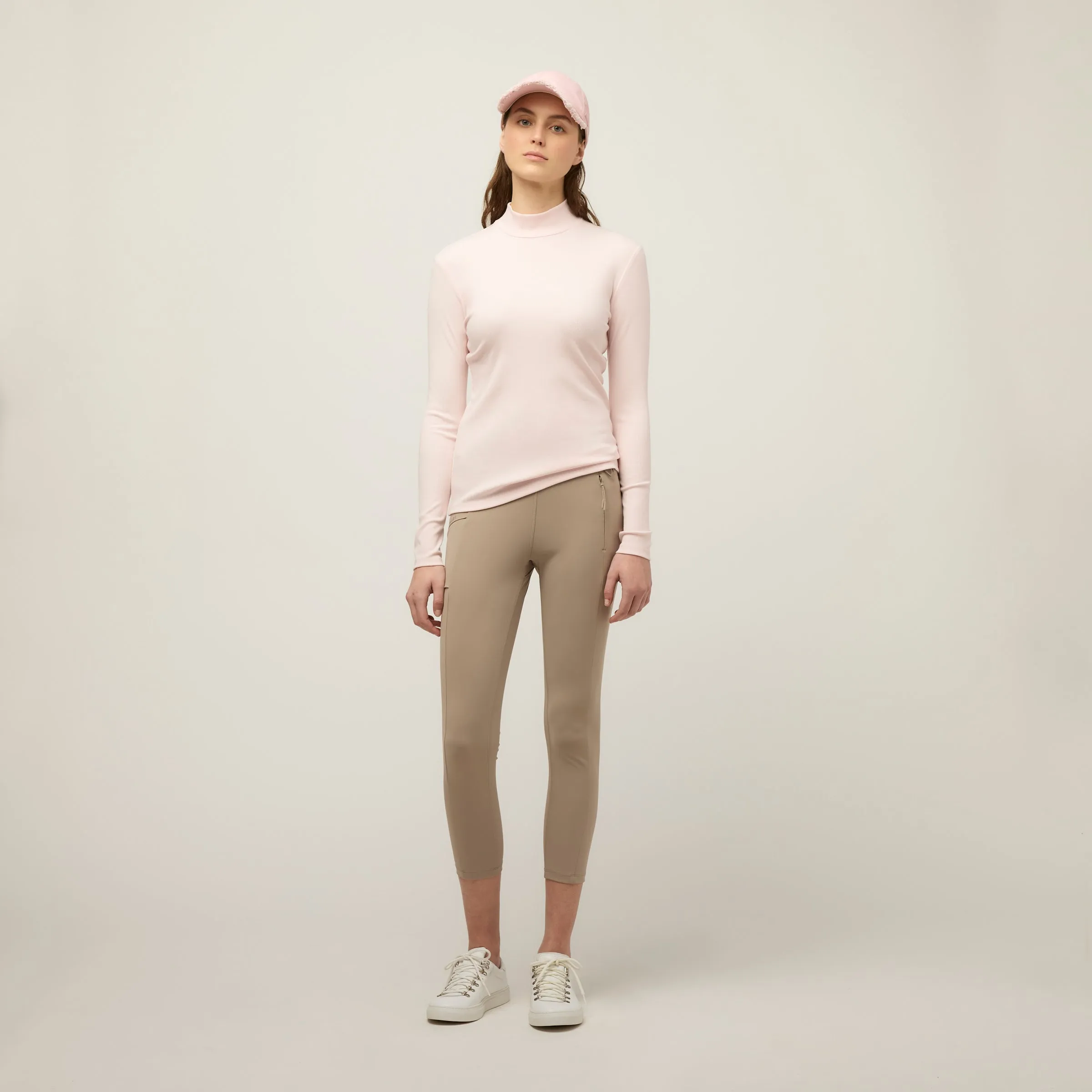 Long Sleeve Mockneck Tencel Rib