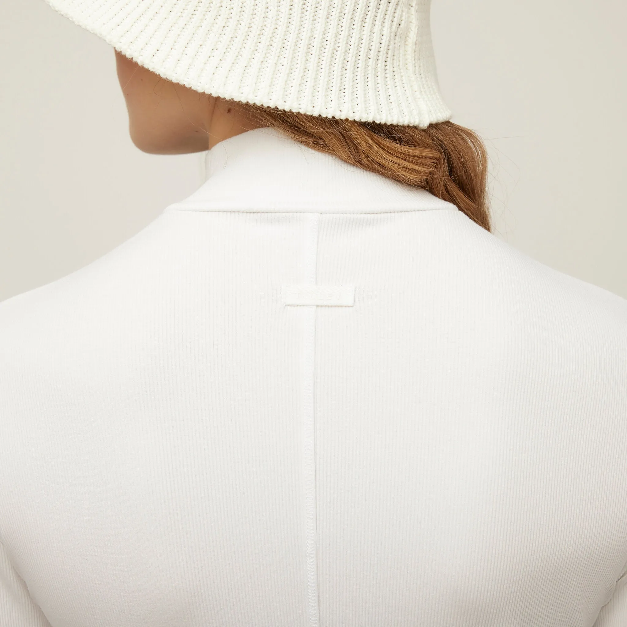 Long Sleeve Mockneck Tencel Rib