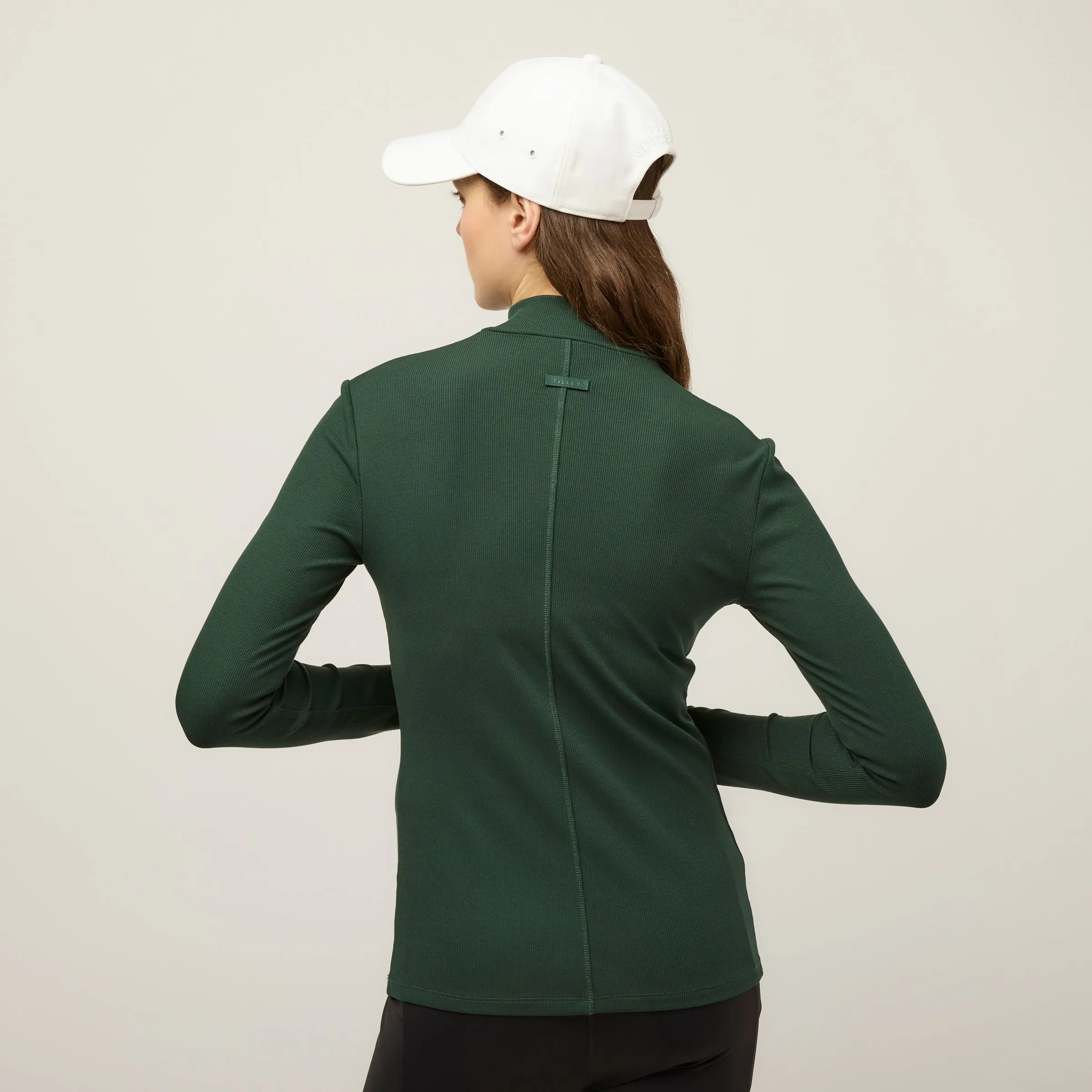 Long Sleeve Mockneck Tencel Rib