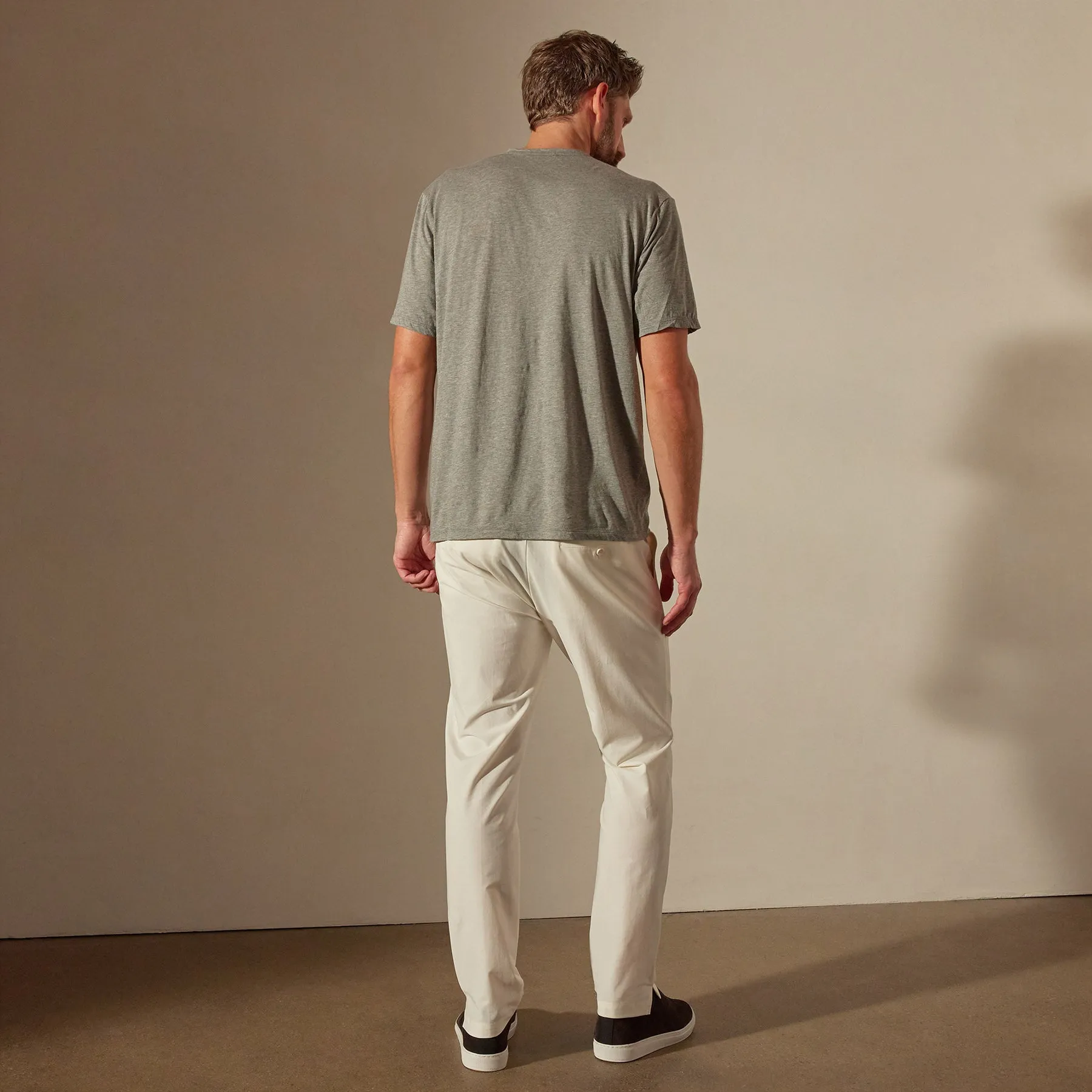 Luxe Lotus Jersey Tee - Heather Grey