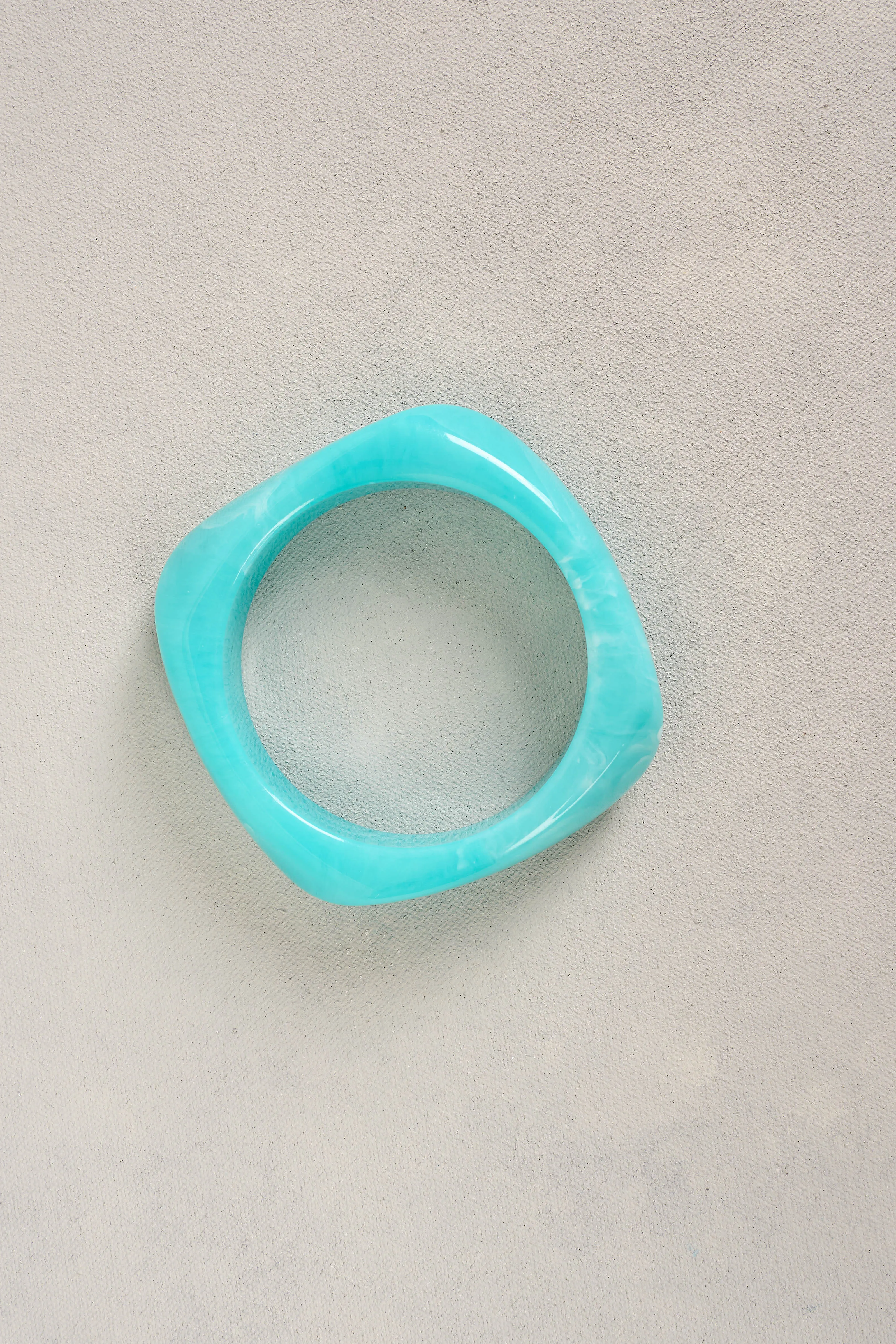Marble Resin Bangle - Aquamarine
