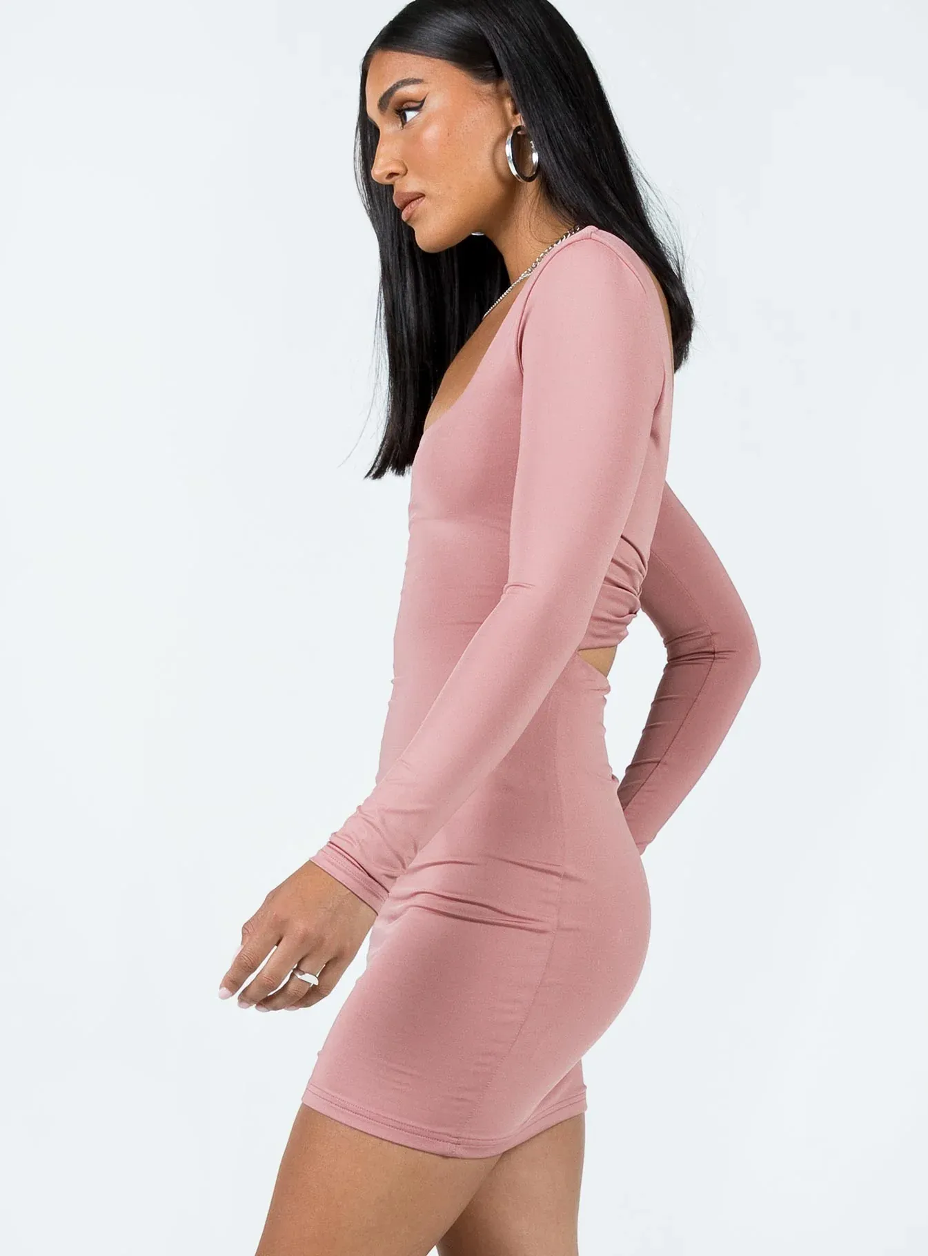 Maroy Long Sleeve Mini Dress Mauve