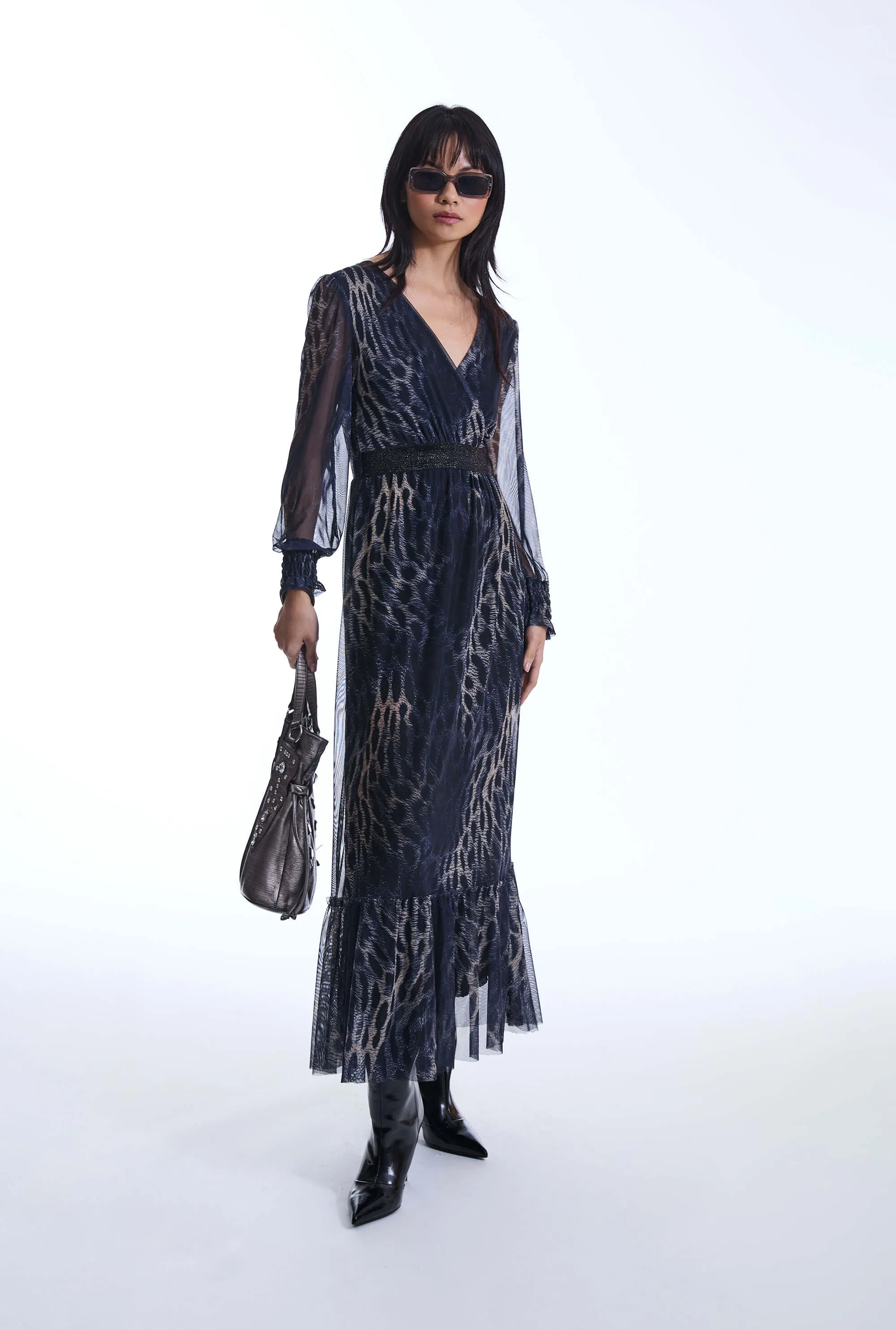 Maxi Tulle Navy Dress