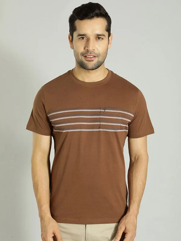 Men Striped Crew Neck T-Shirt