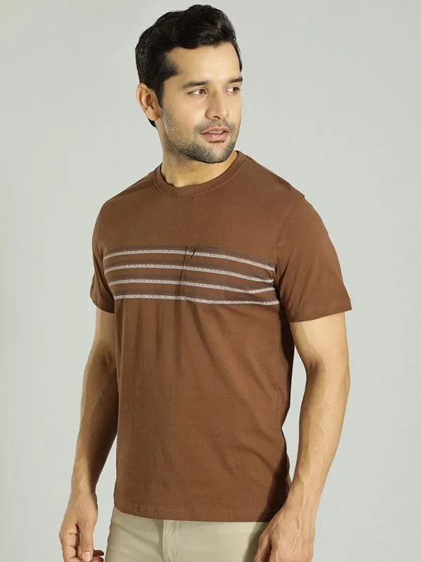 Men Striped Crew Neck T-Shirt