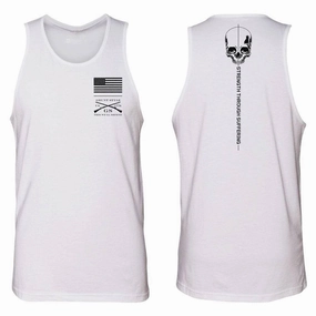 Men's Strength Through Suffering Tank - White