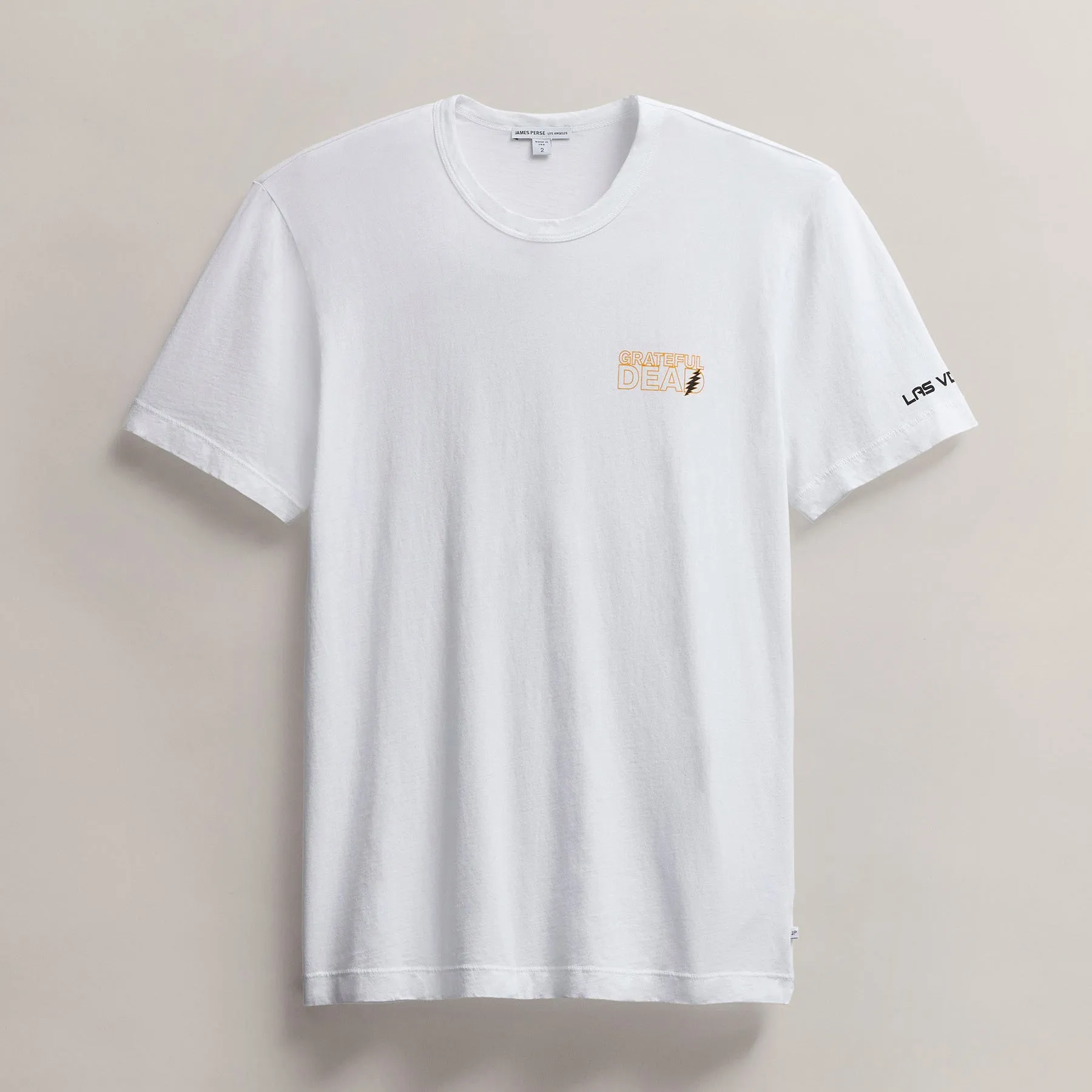 Men's Grateful Dead Lightning Bolt Short Sleeve Tee - White/Cadmium