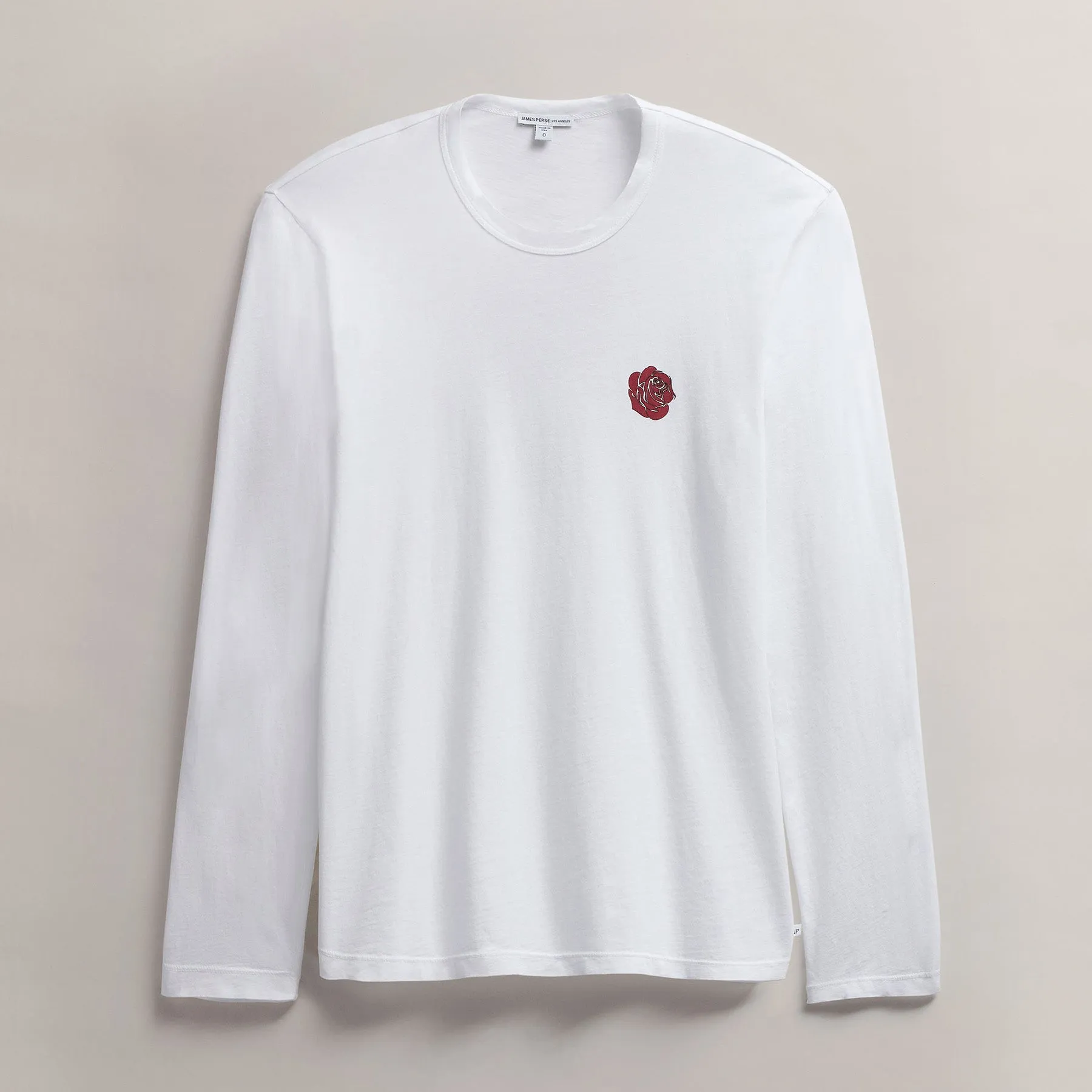 Men's Grateful Dead Rose Long Sleeve Crew - White/Red