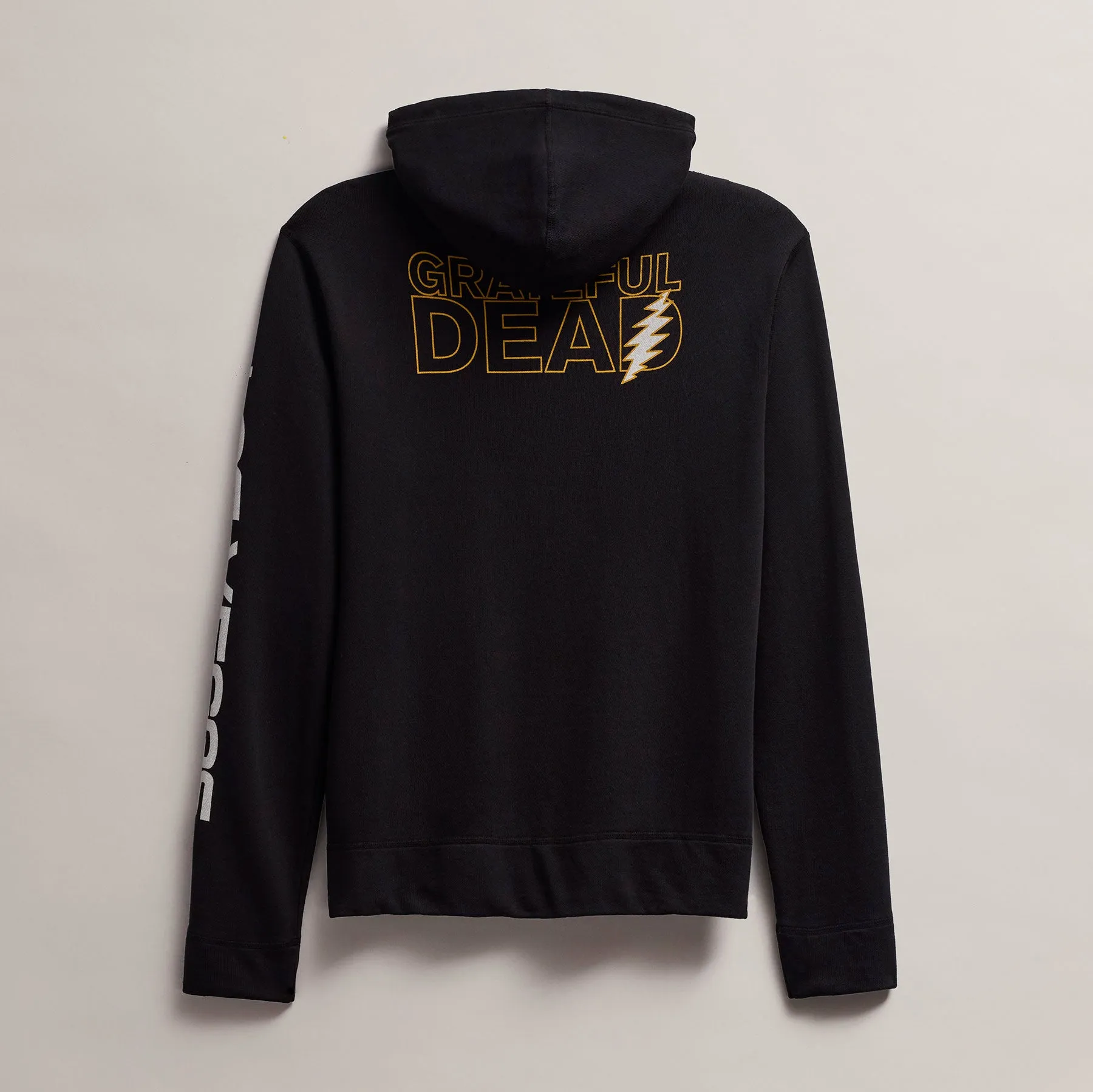 Men's Grateful Dead Skull Full Zip Hoodie - Black/Cadmium