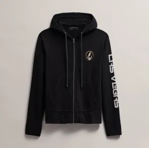 Men's Grateful Dead Skull Full Zip Hoodie - Black/Cadmium