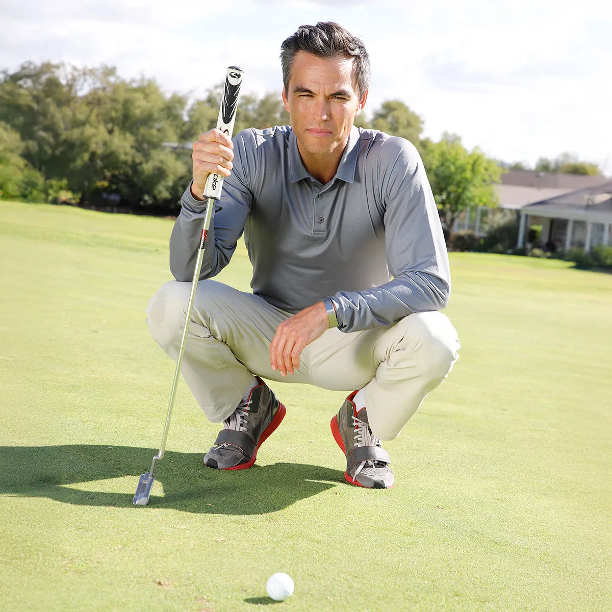 Men's Long Sleeve Performance Polo