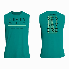 Never Quit Muscle Tank - Heather Aqua