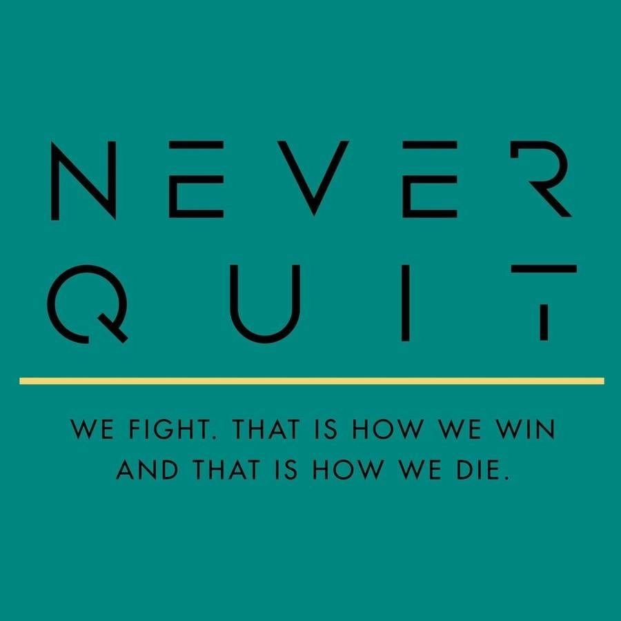 Never Quit Muscle Tank - Heather Aqua