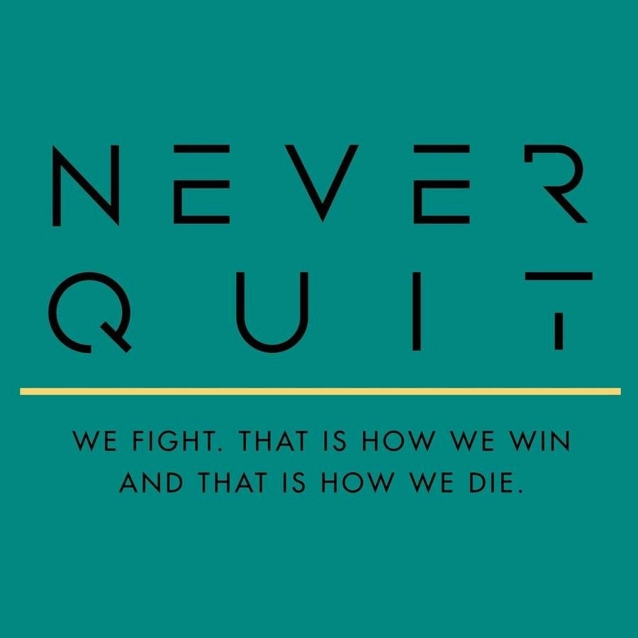 Never Quit Muscle Tank - Heather Aqua