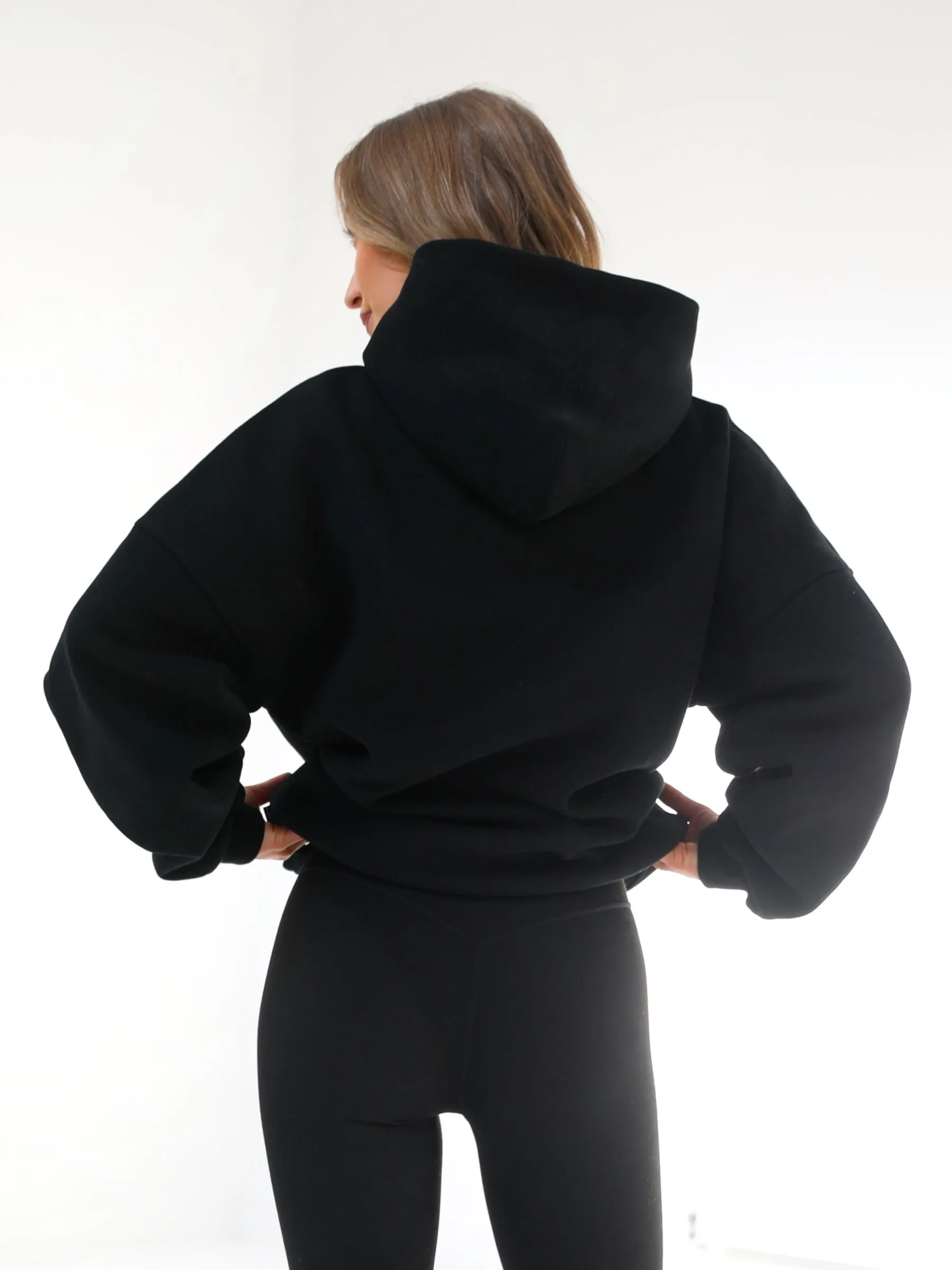 Off Duty Oversized Hoodie - Black