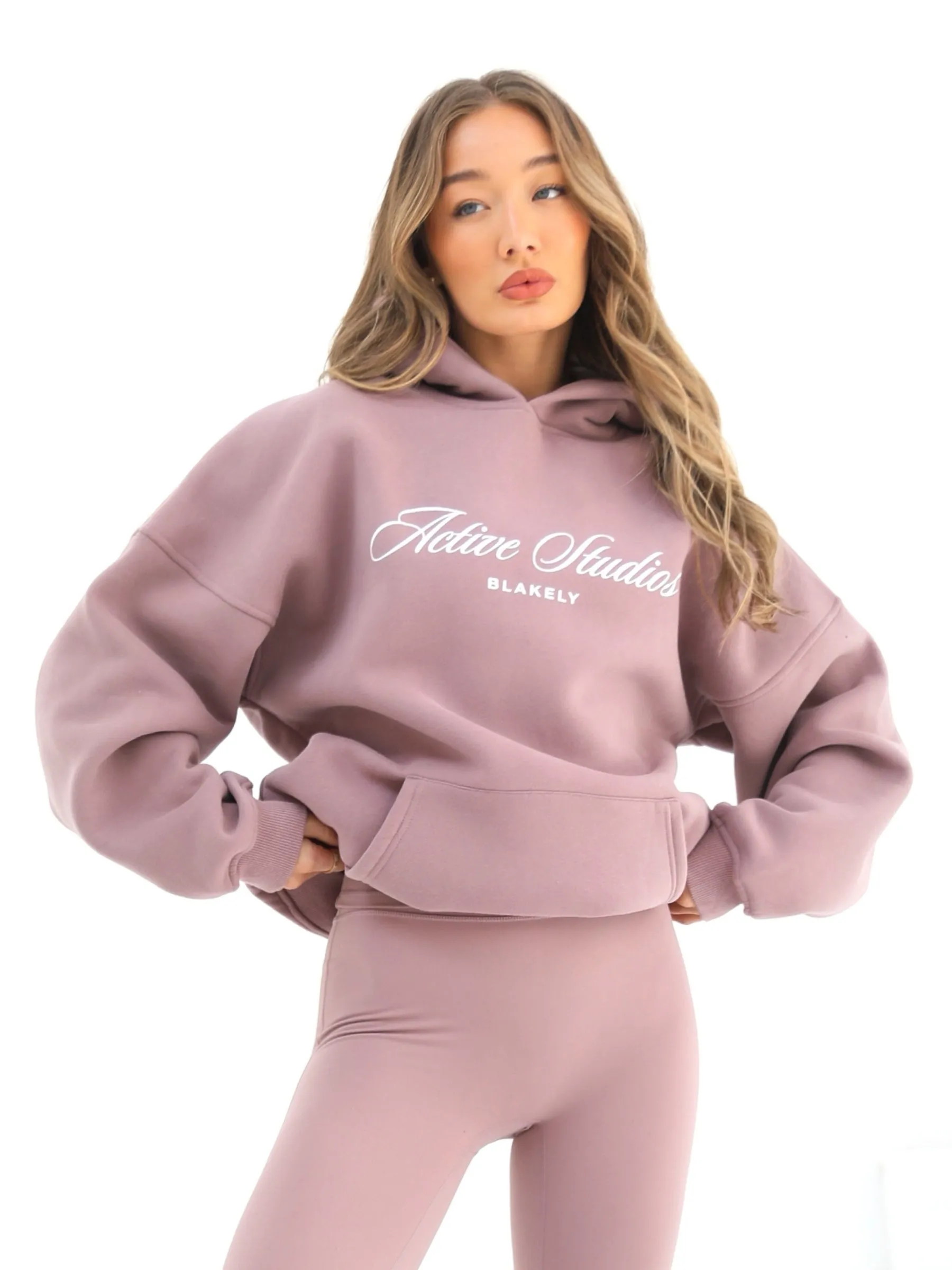 Off Duty Oversized Hoodie - Dusty Pink