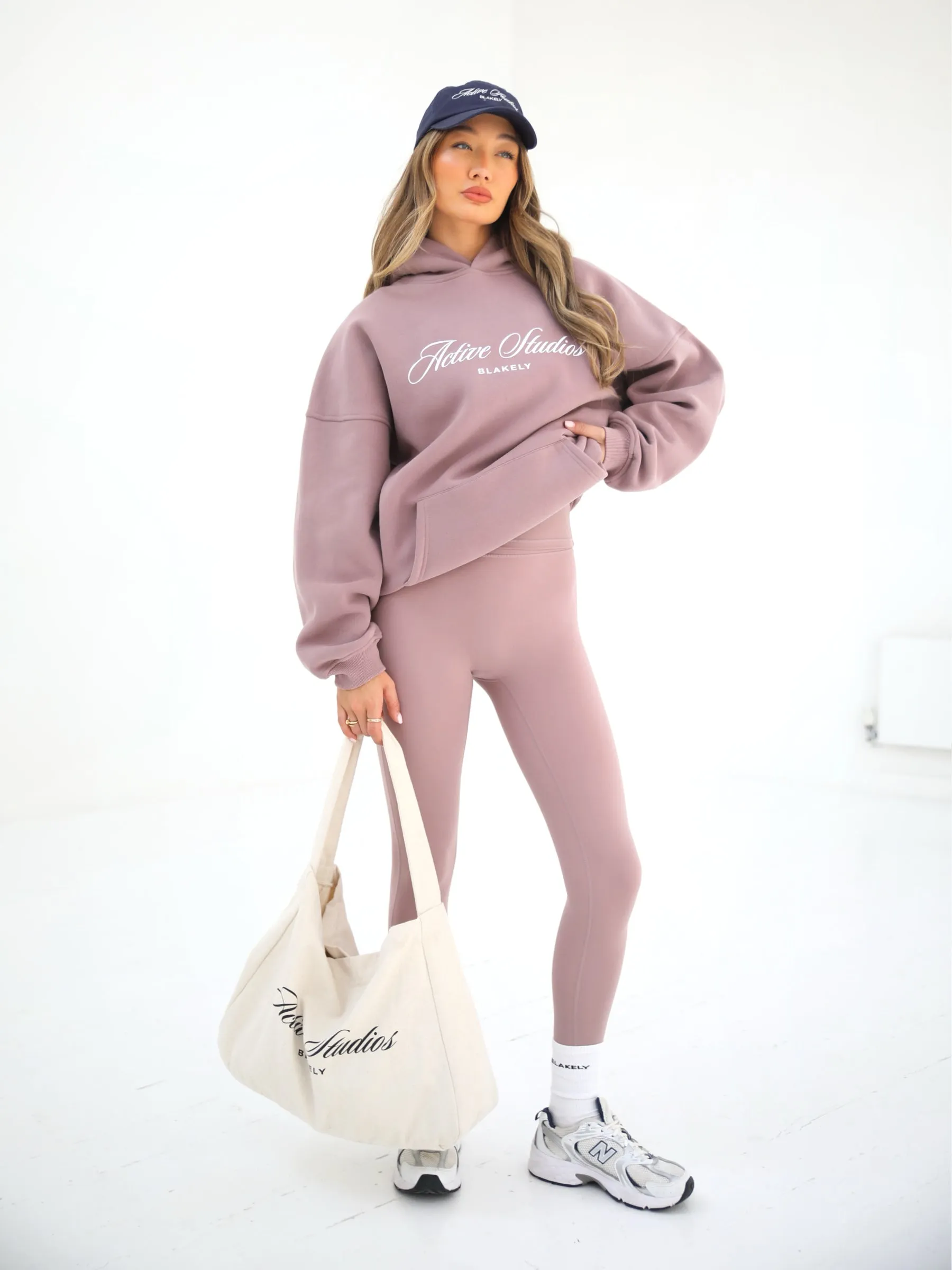 Off Duty Oversized Hoodie - Dusty Pink