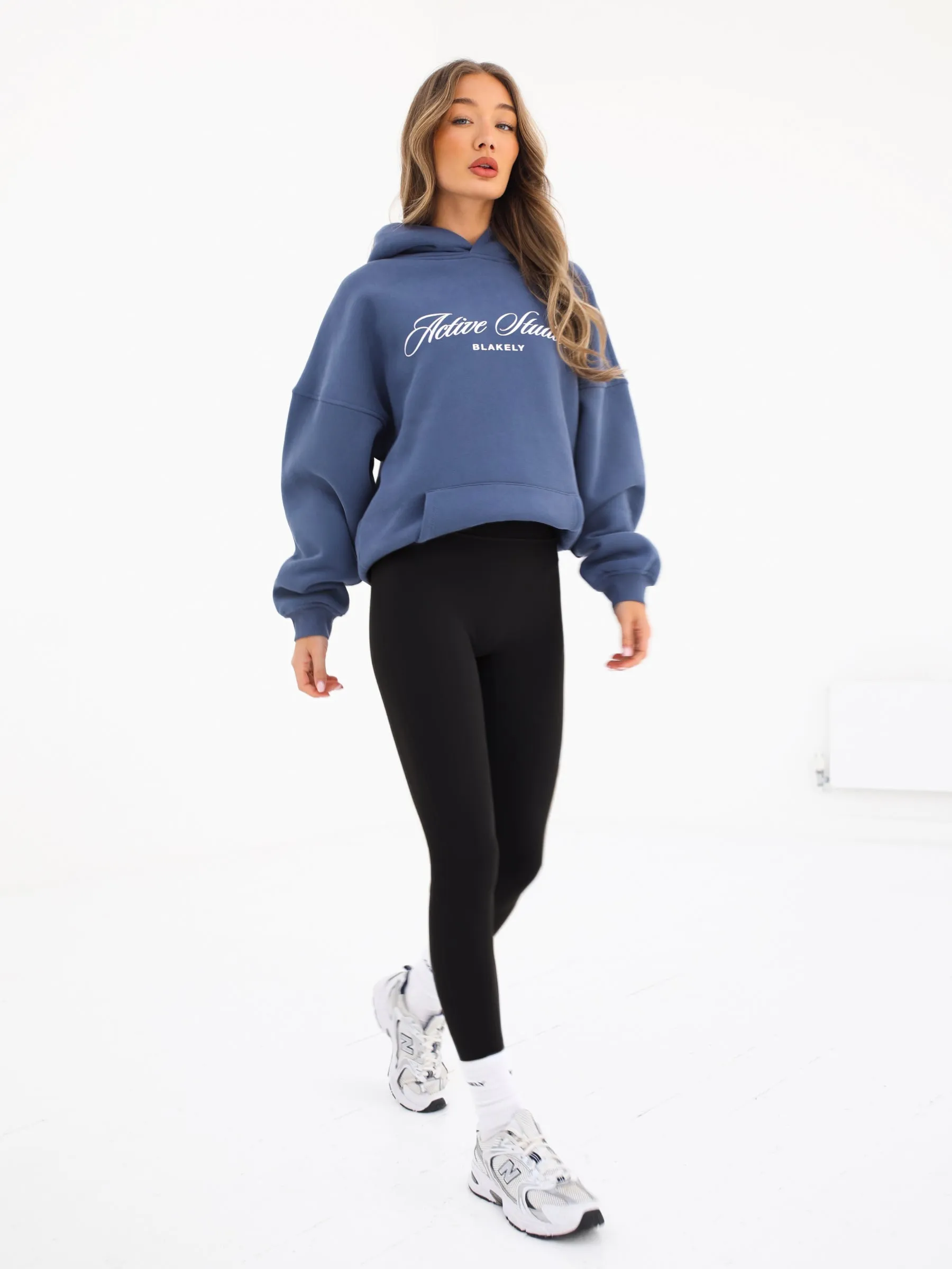 Off Duty Oversized Hoodie - Steel Blue