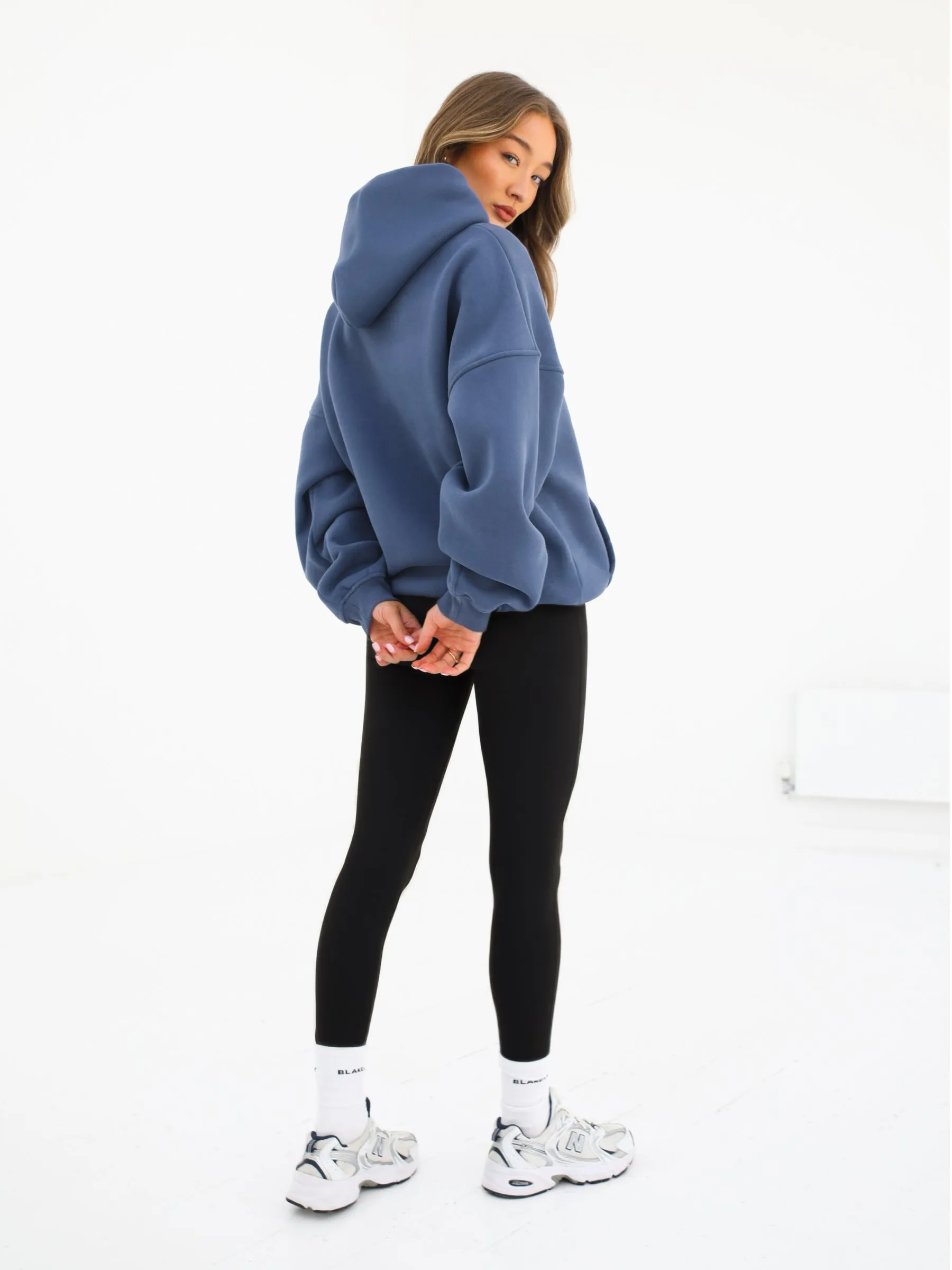 Off Duty Oversized Hoodie - Steel Blue