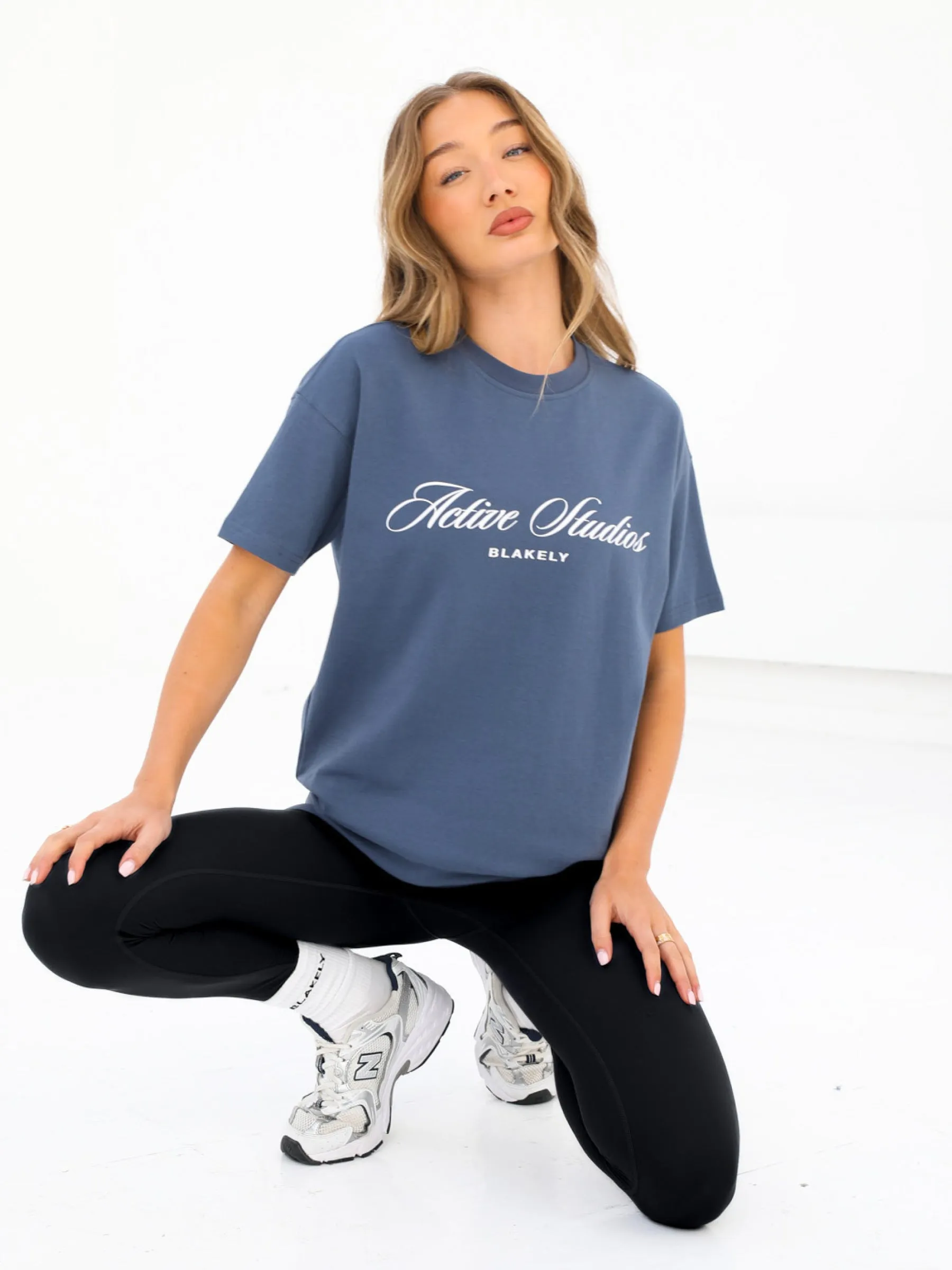 Off Duty Oversized T-Shirt - Steel Blue