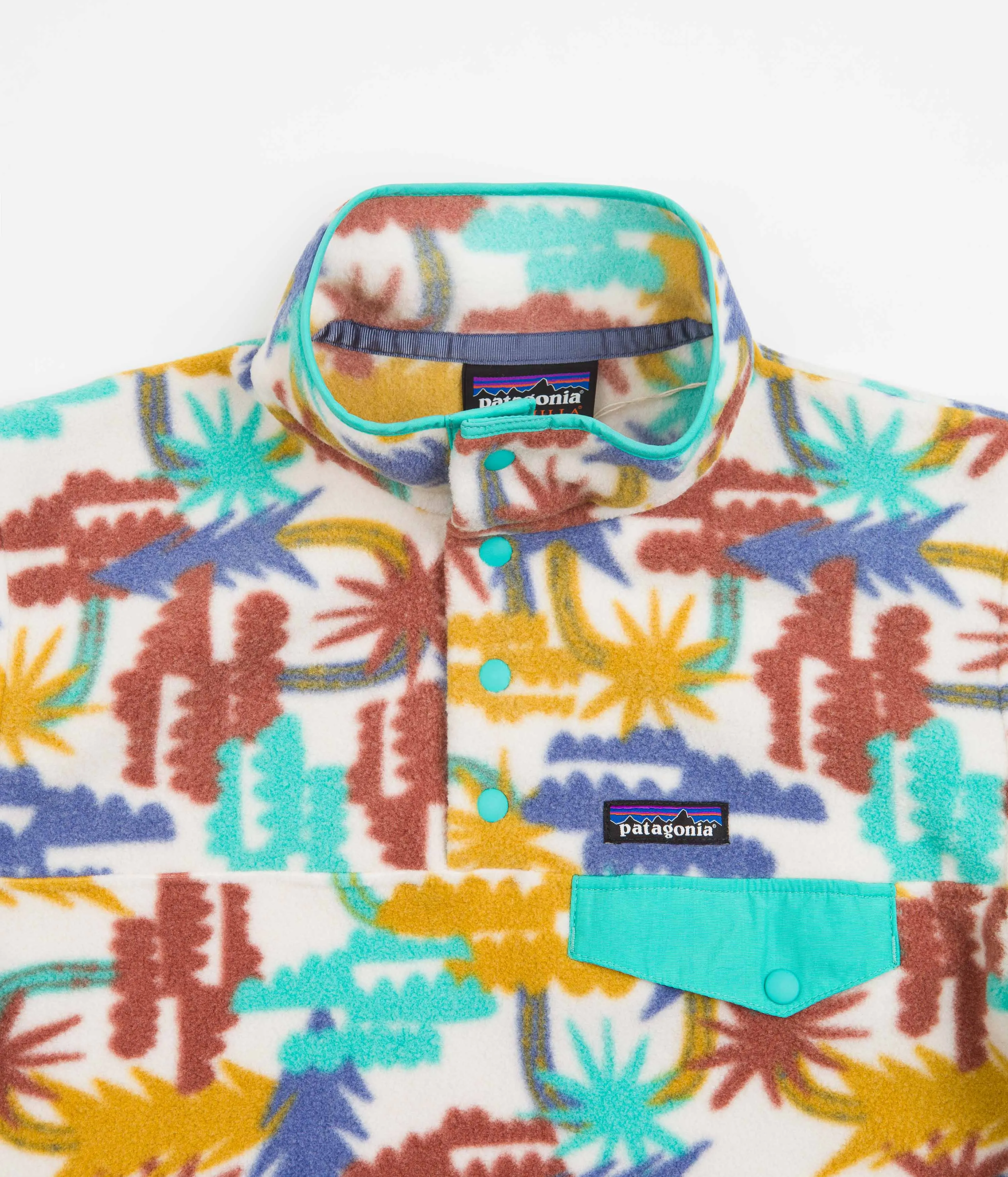 Patagonia Womens Synchilla Snap-T Pullover Fleece - Tree Connection: Fresh Teal