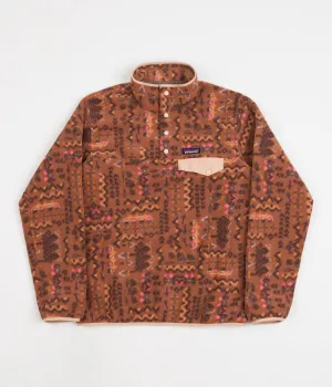 Patagonia Womens Synchilla Snap-T Pullover Fleece - Wandering Woods: Sisu Brown