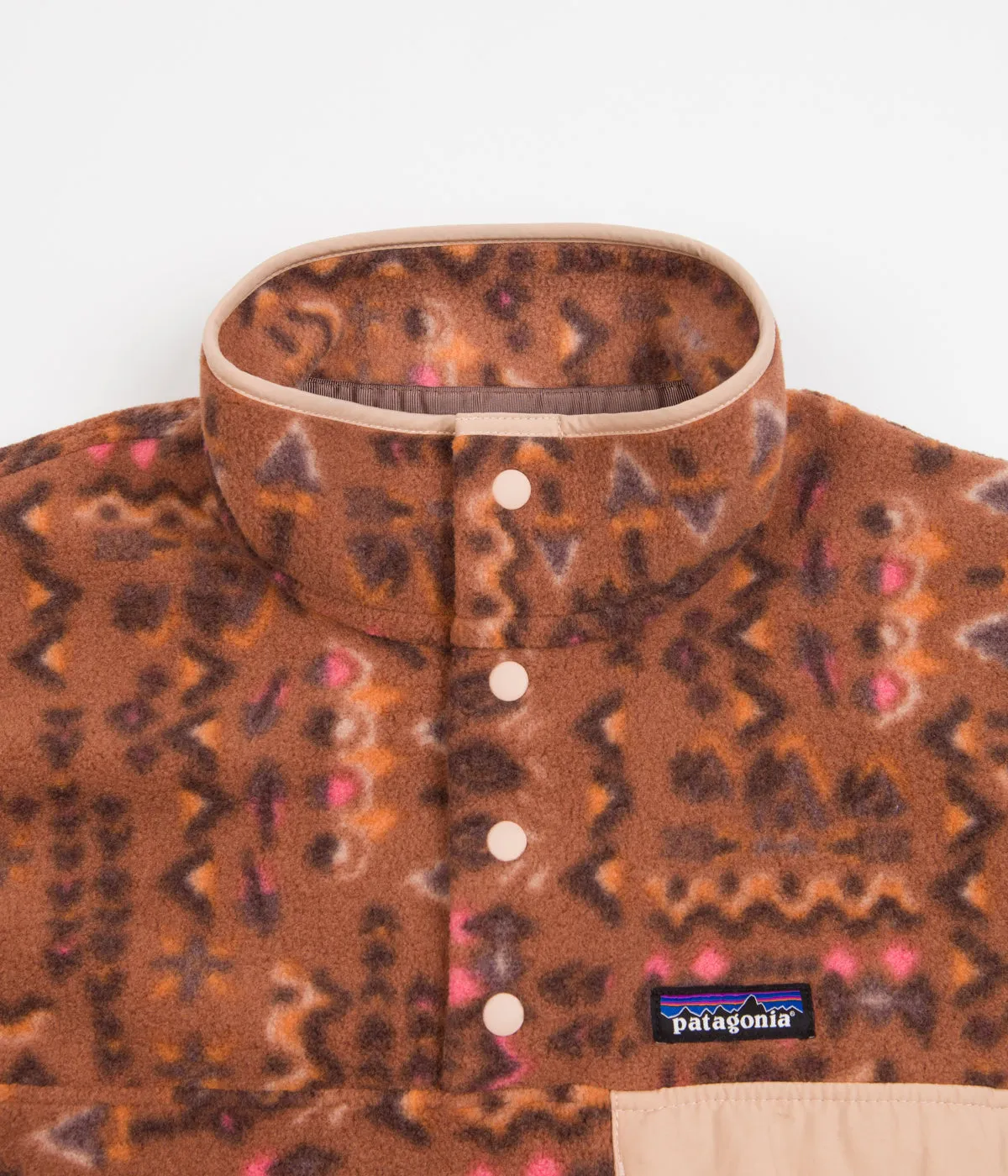 Patagonia Womens Synchilla Snap-T Pullover Fleece - Wandering Woods: Sisu Brown