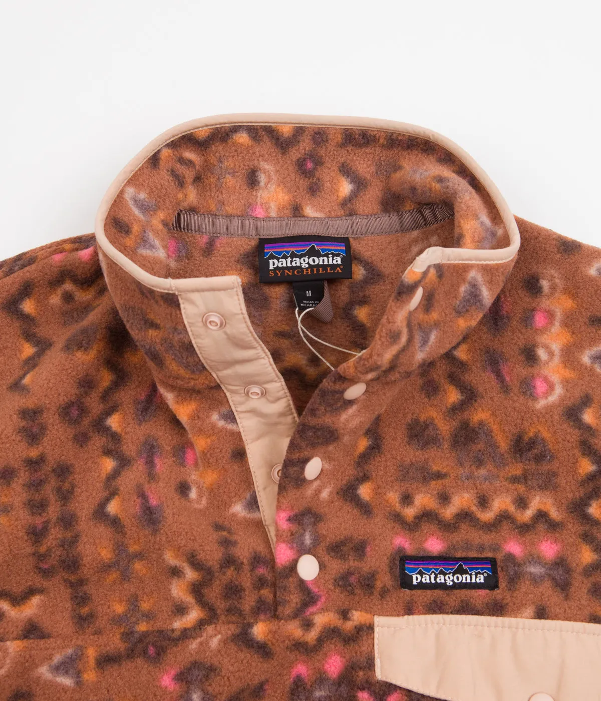 Patagonia Womens Synchilla Snap-T Pullover Fleece - Wandering Woods: Sisu Brown