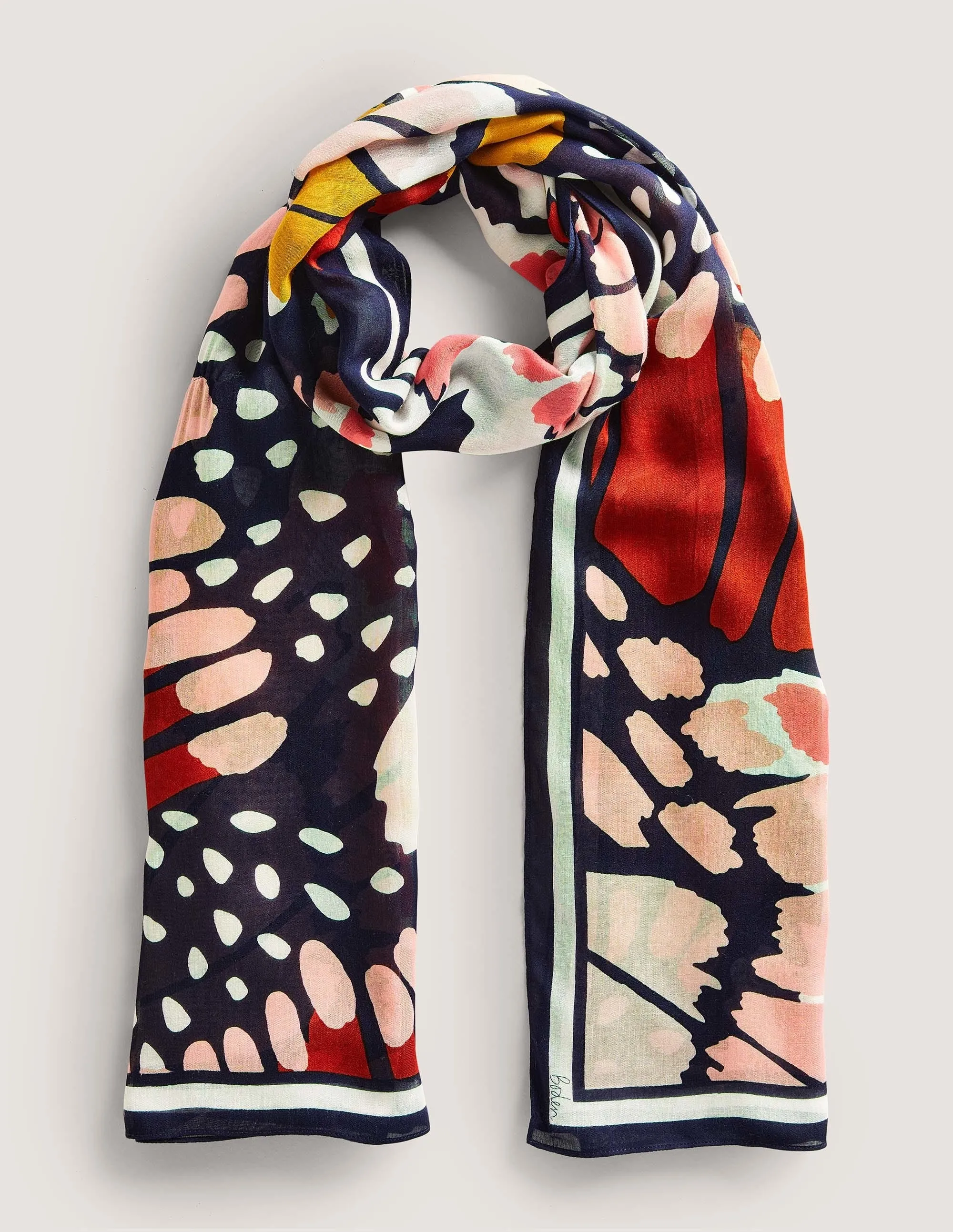 Printed Modal Scarf-Multi. Petal Stamp