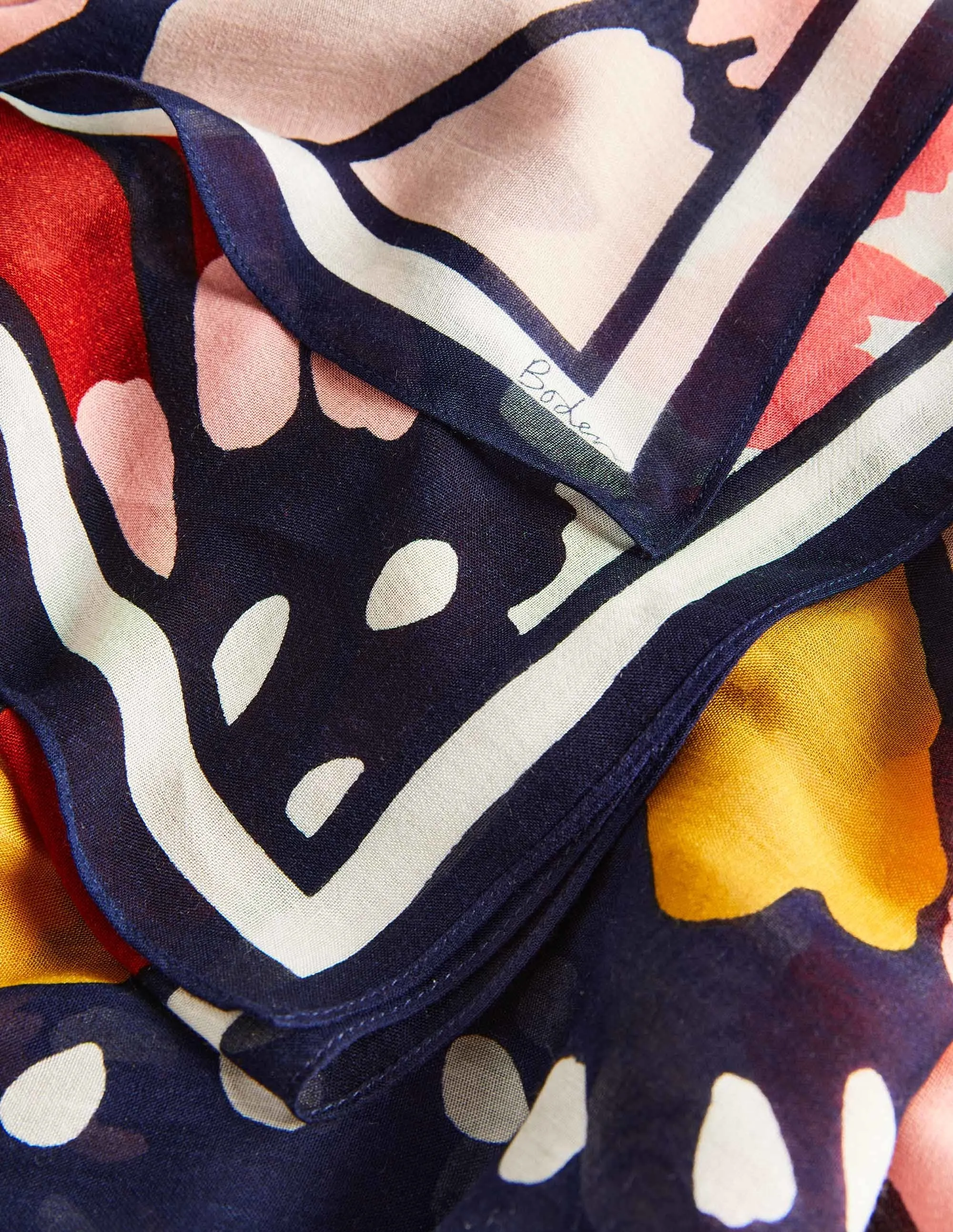 Printed Modal Scarf-Multi. Petal Stamp