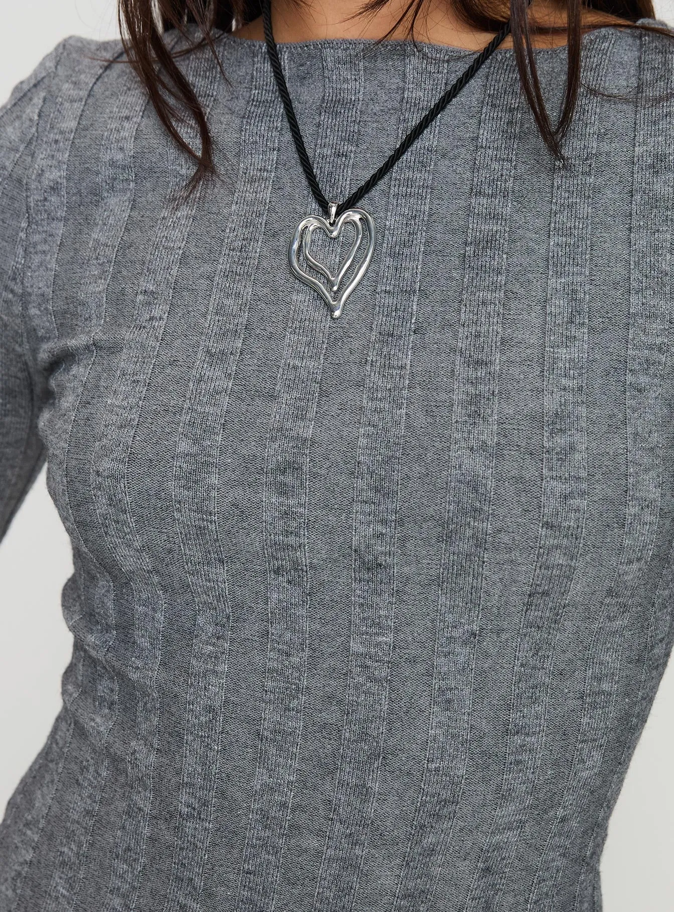 Rich Girl Mini Dress Grey Marle