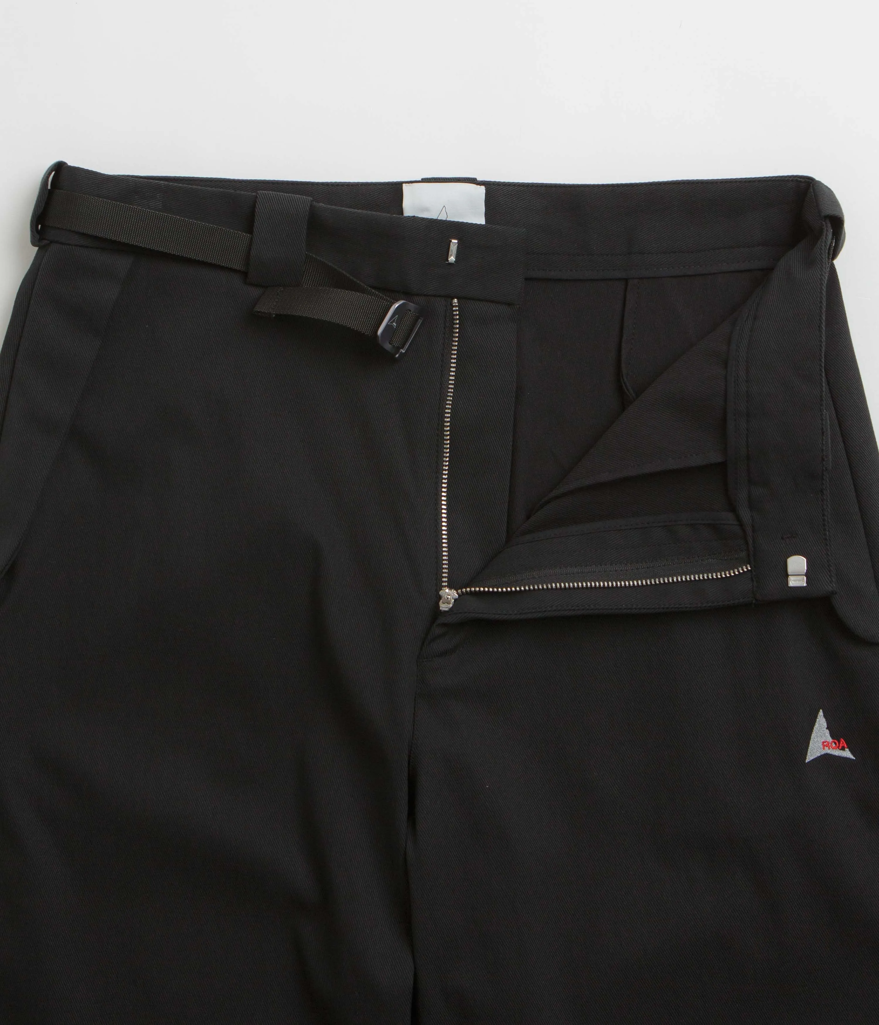 ROA Buckle Chino Trousers - Black