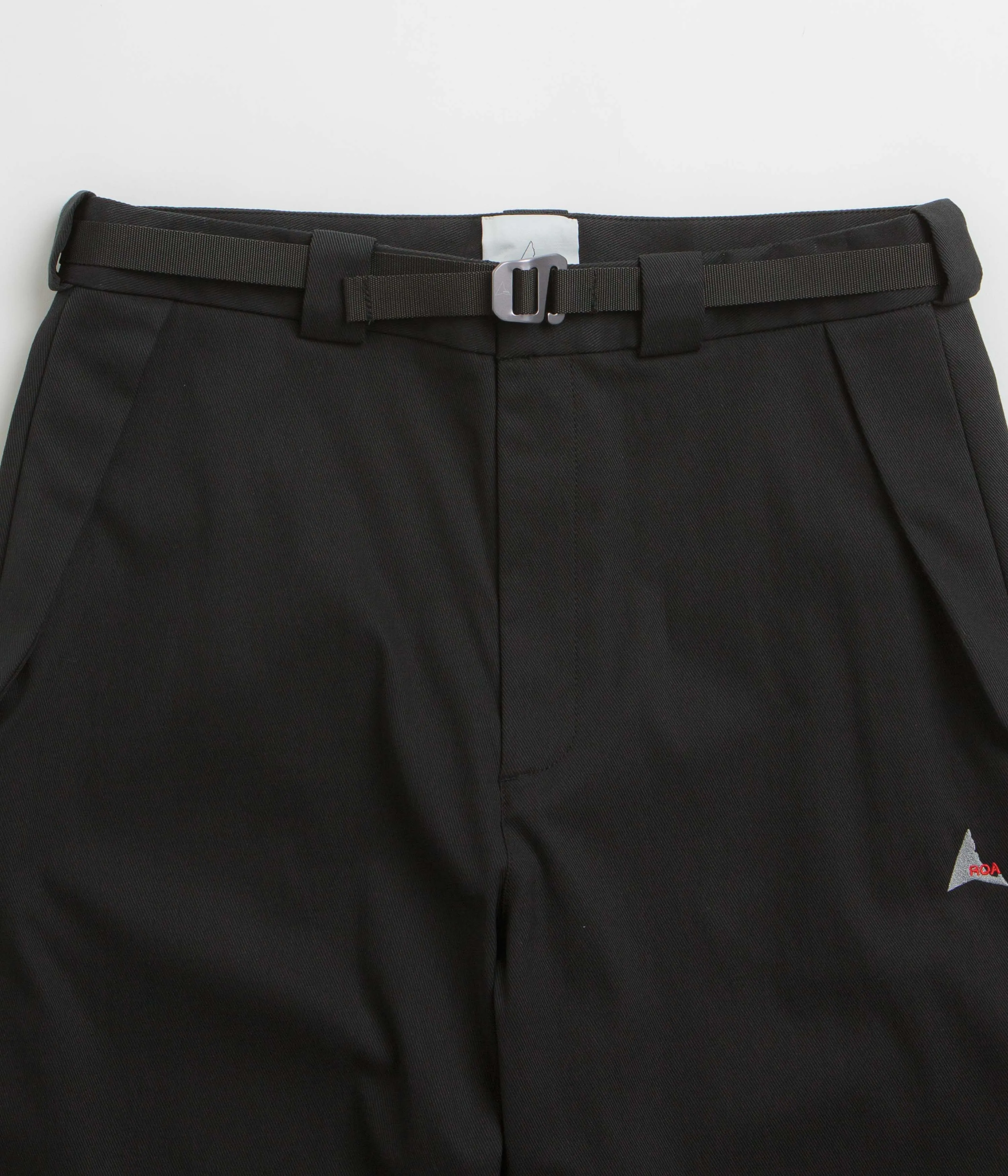 ROA Buckle Chino Trousers - Black