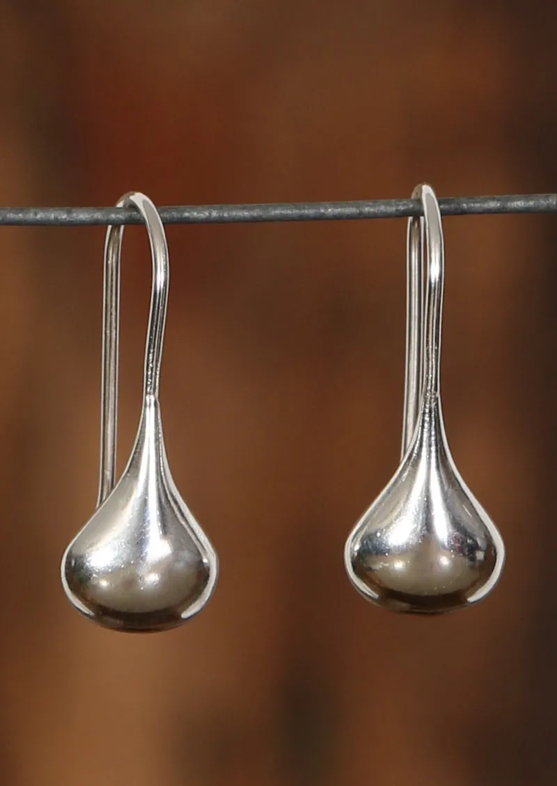 Silver Droplet Earrings