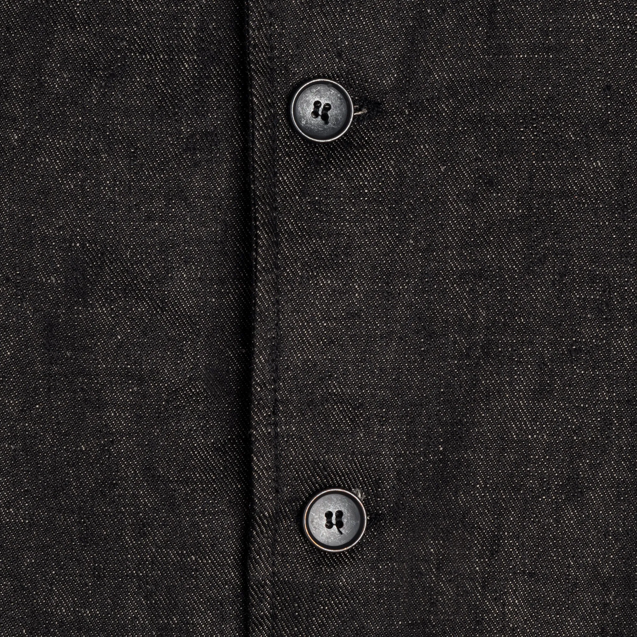 Smart Jacket - Raw Linen Denim – Black