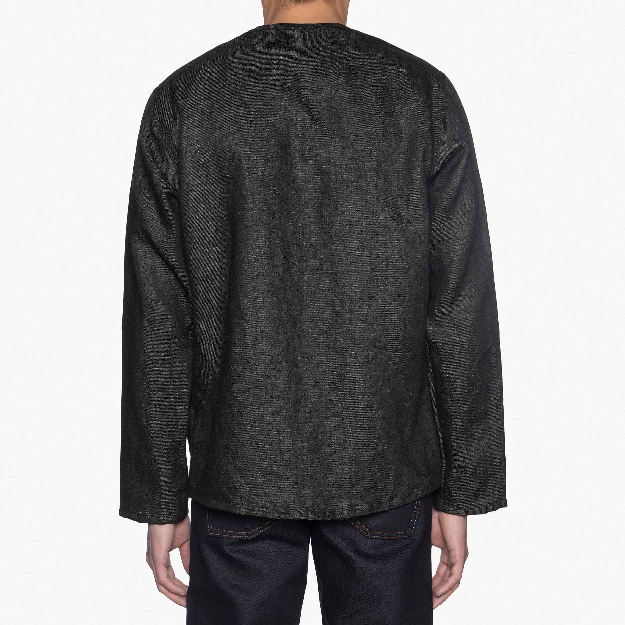 Smart Jacket - Raw Linen Denim – Black
